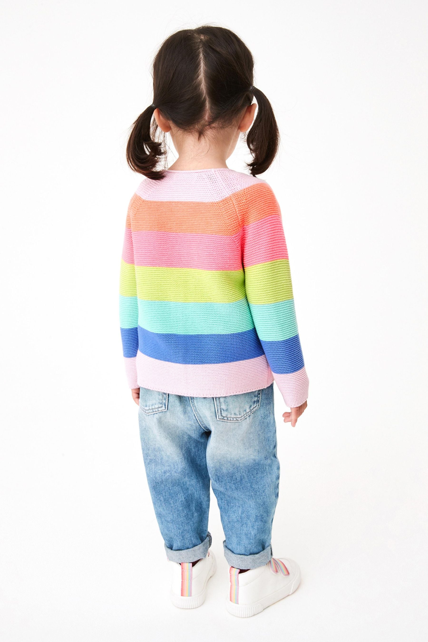 Fluro Rainbow Stripe Cardigan (3mths-7yrs)