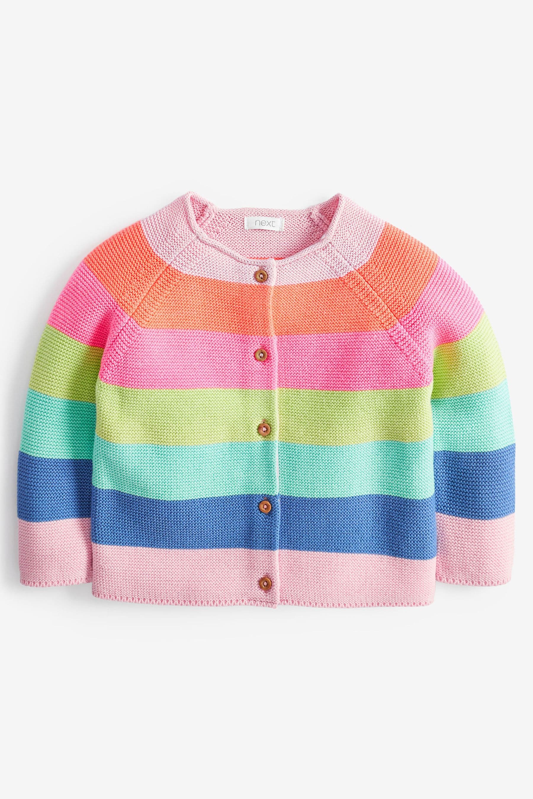 Fluro Rainbow Stripe Cardigan (3mths-7yrs)