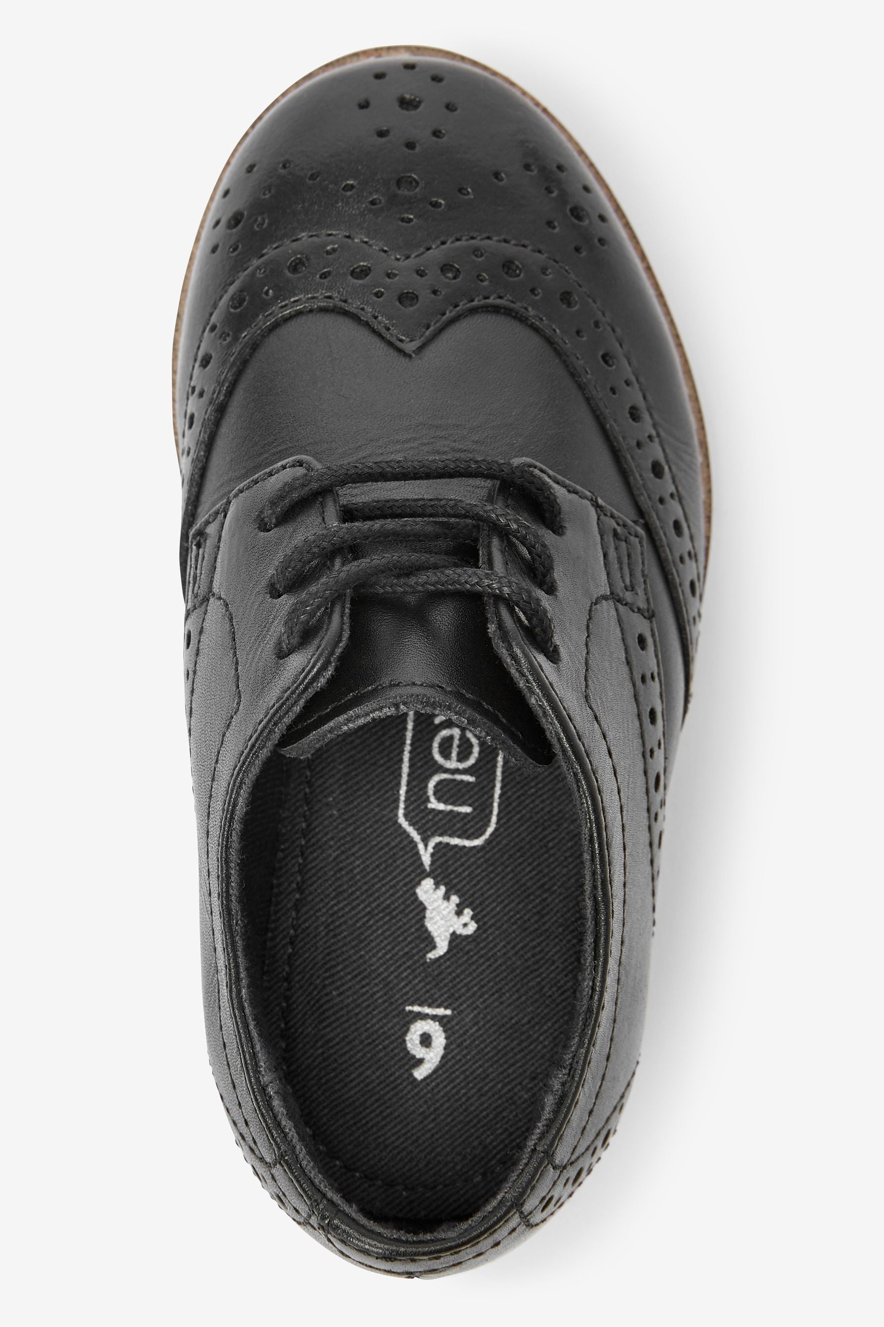 Black Leather Brogue Shoes