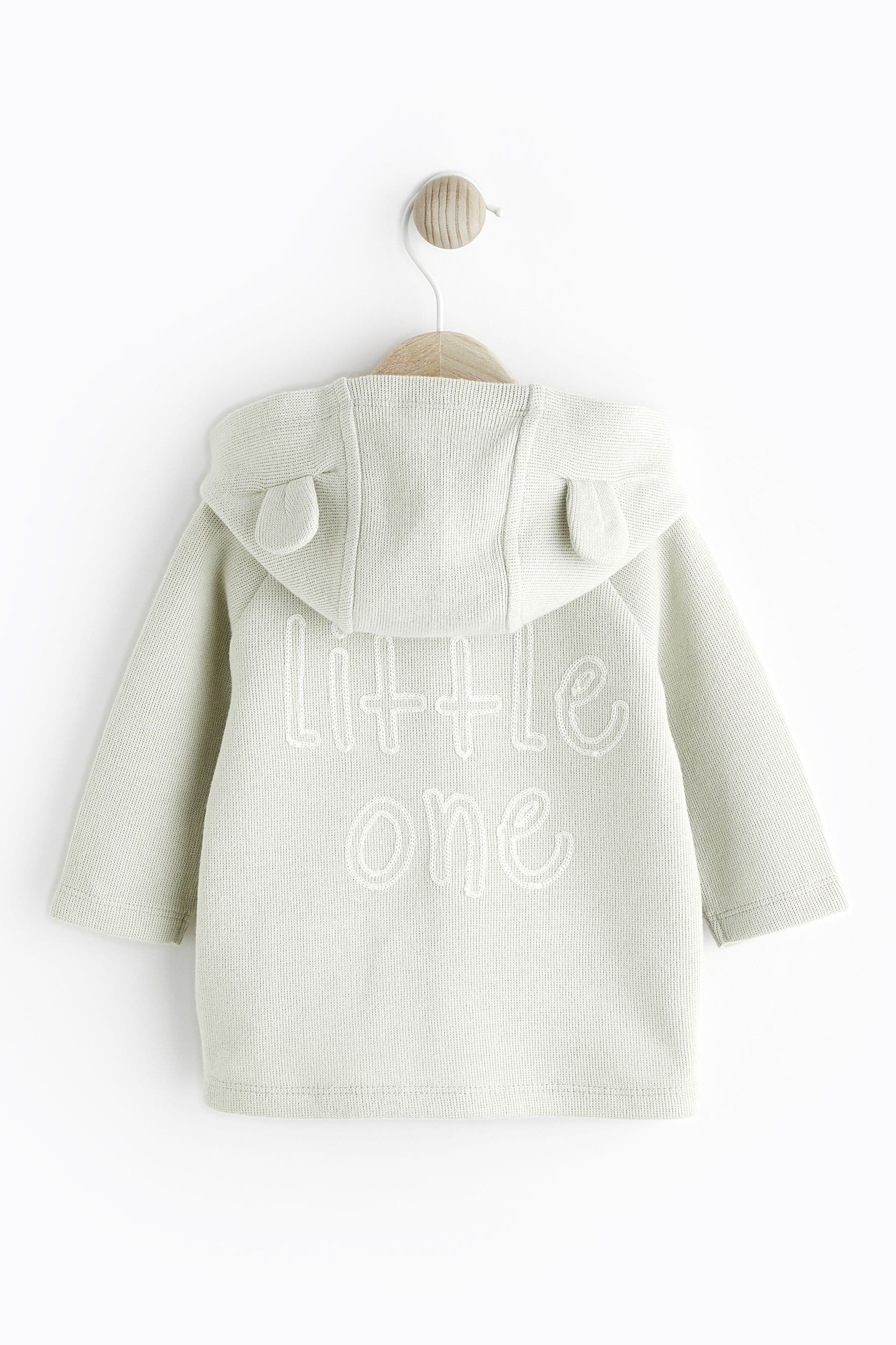 Mint Green Baby Soft Brushed Cotton Hooded Jacket (0mths-2yrs)