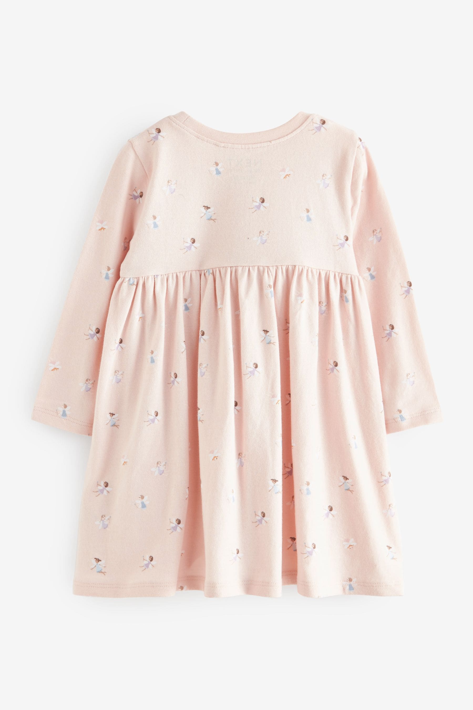 Light Pink Long Sleeve Jersey Dress (3mths-7yrs)