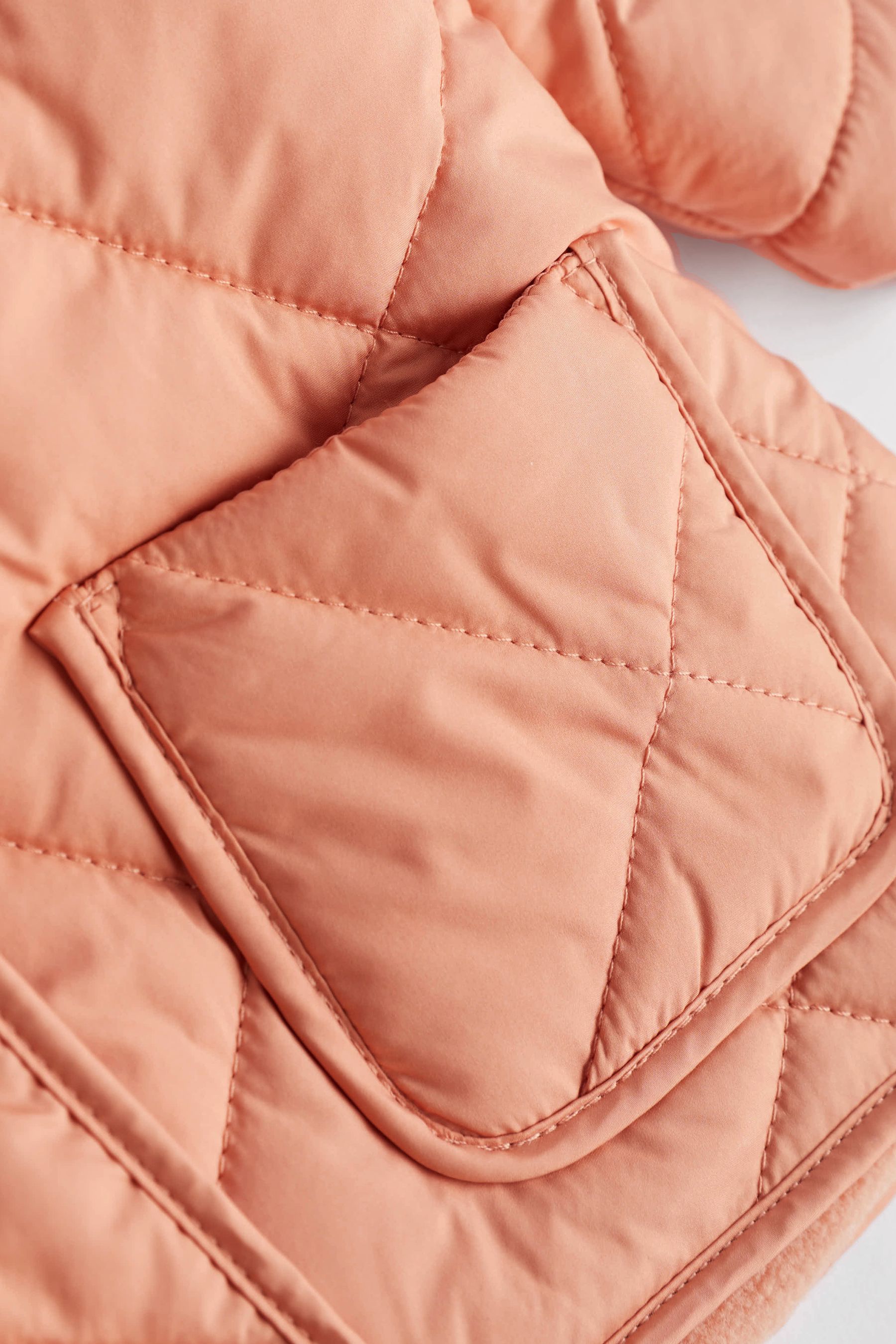 Apricot Orange Baby Quilted Jacket (0mths-2yrs)