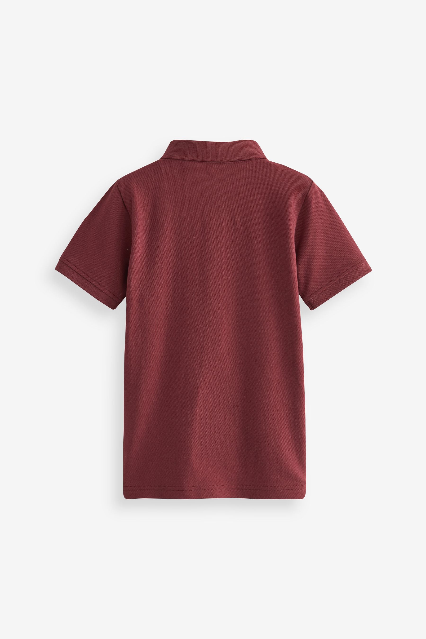 Berry Red Short Sleeve Polo Shirt (3-16yrs)