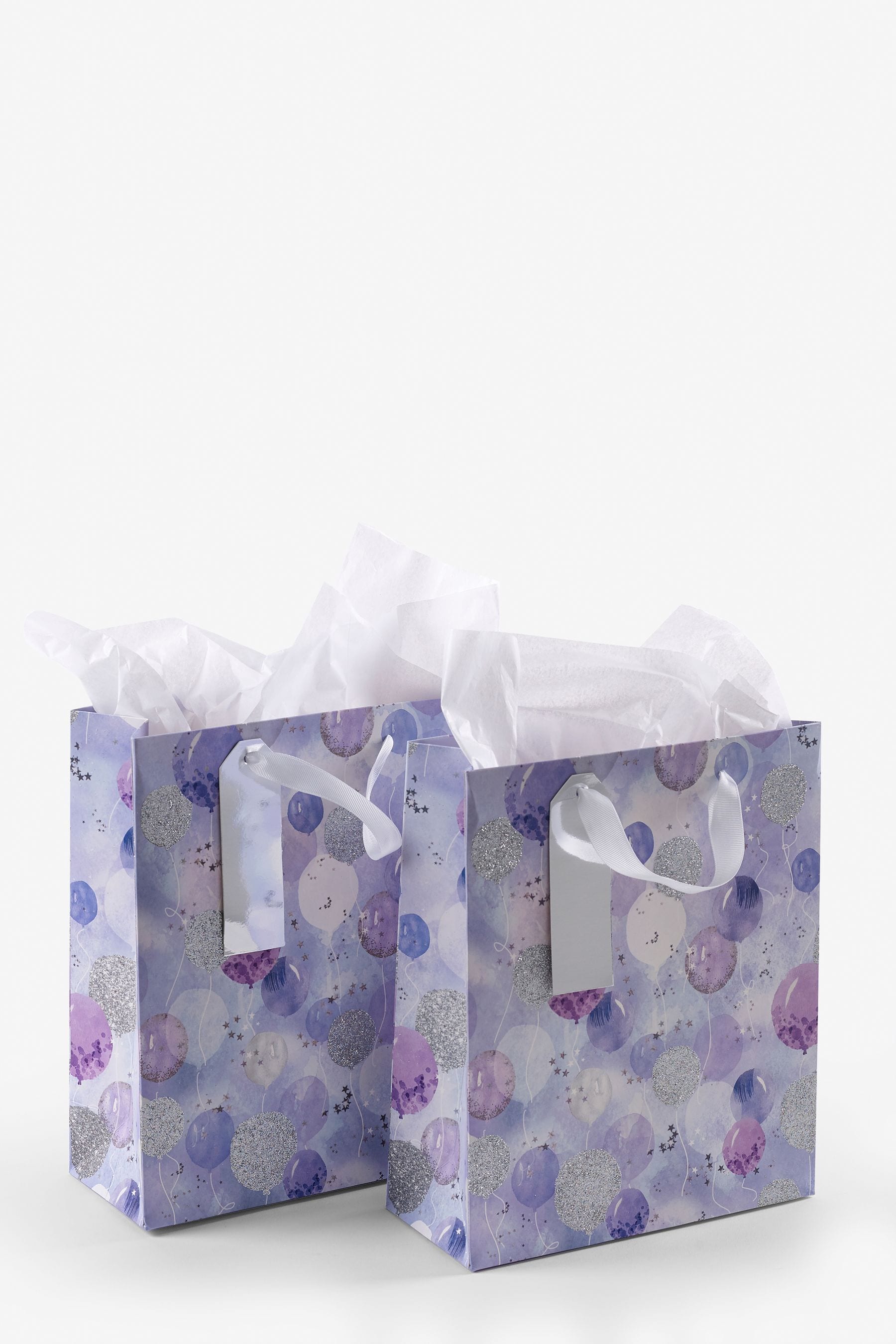 Purple Set of 2 Balloon Gift Bags