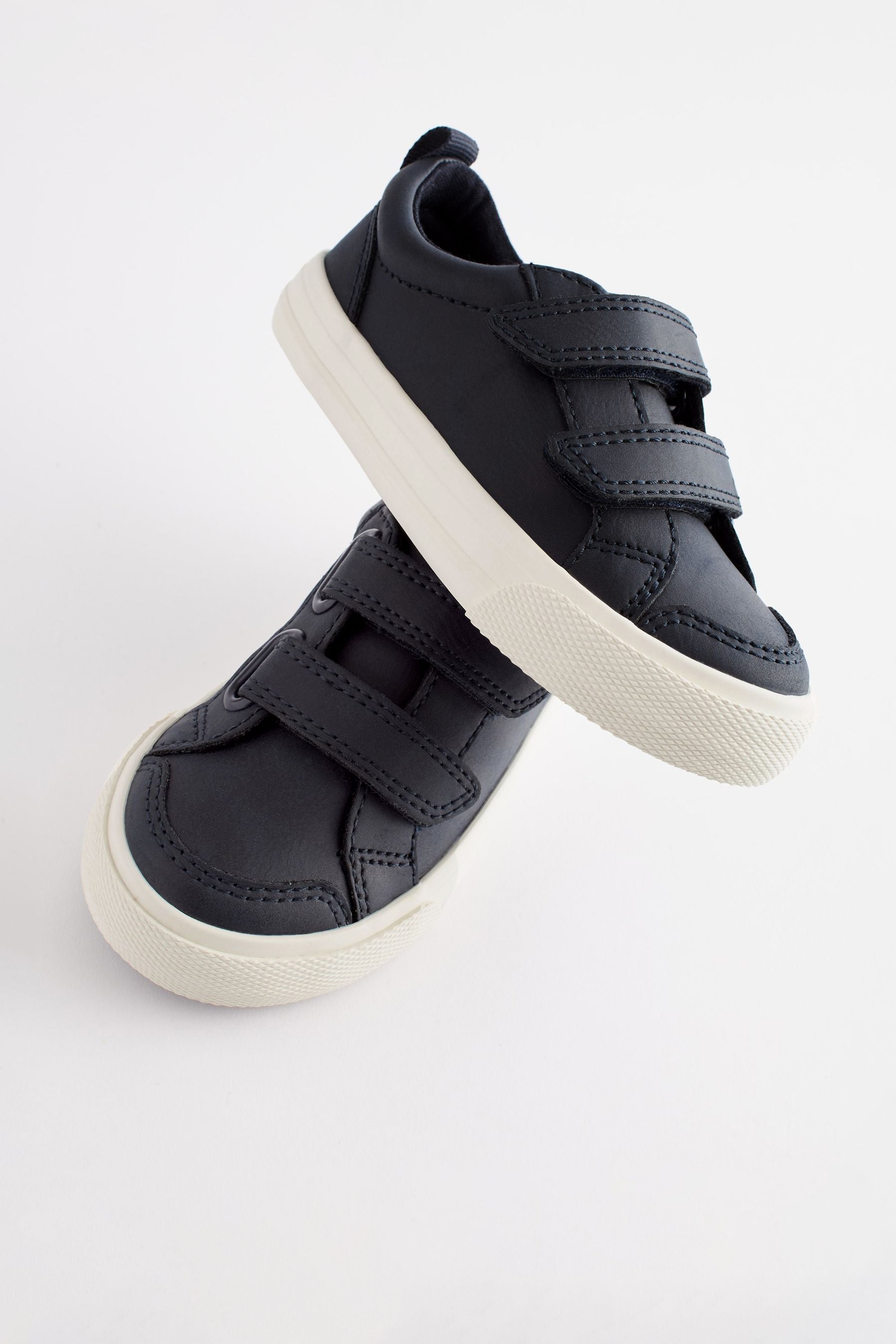 Navy Blue Two Strap Touch Fastening Trainers