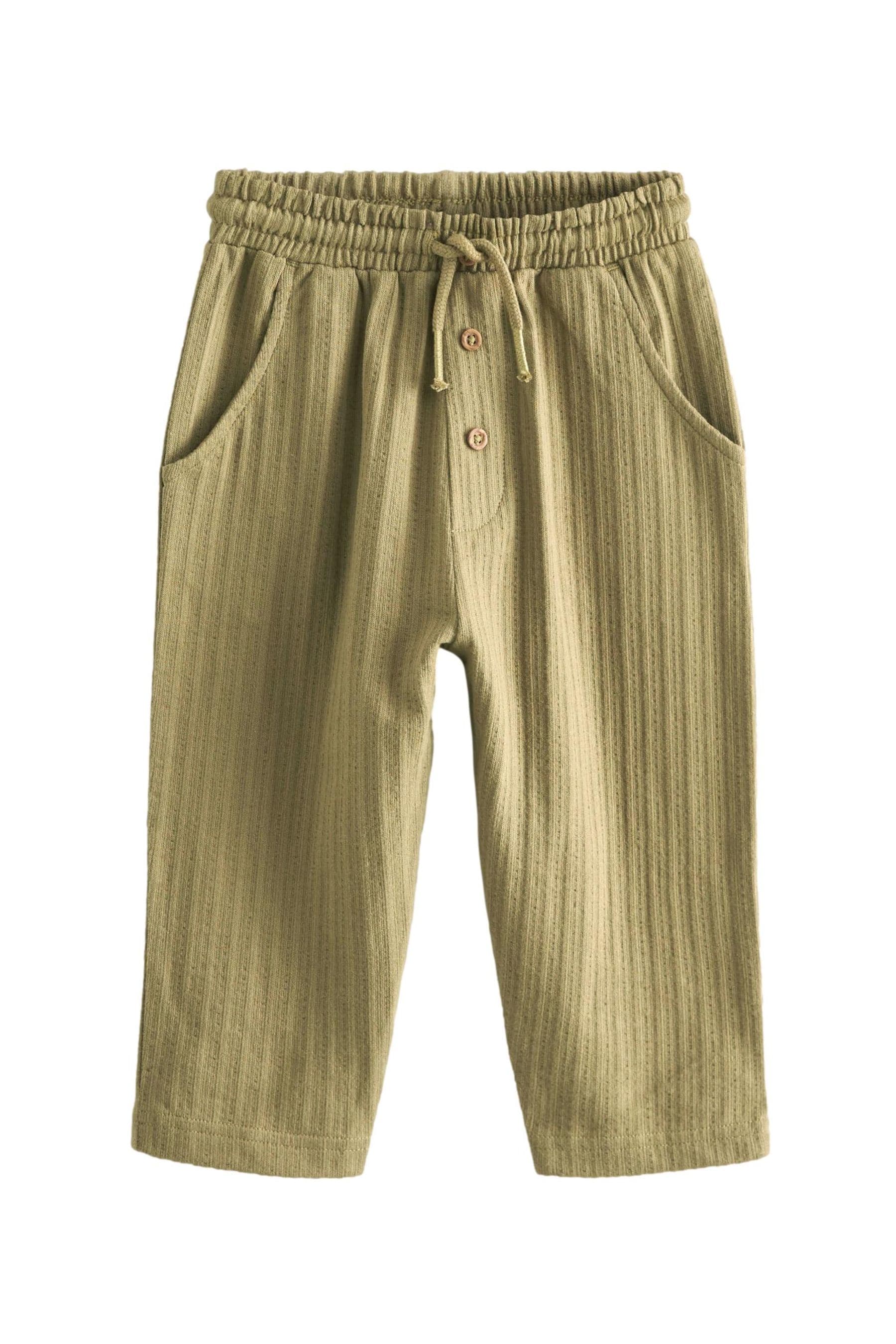 Sage Green Textured Jersey Joggers (3mths-7yrs)