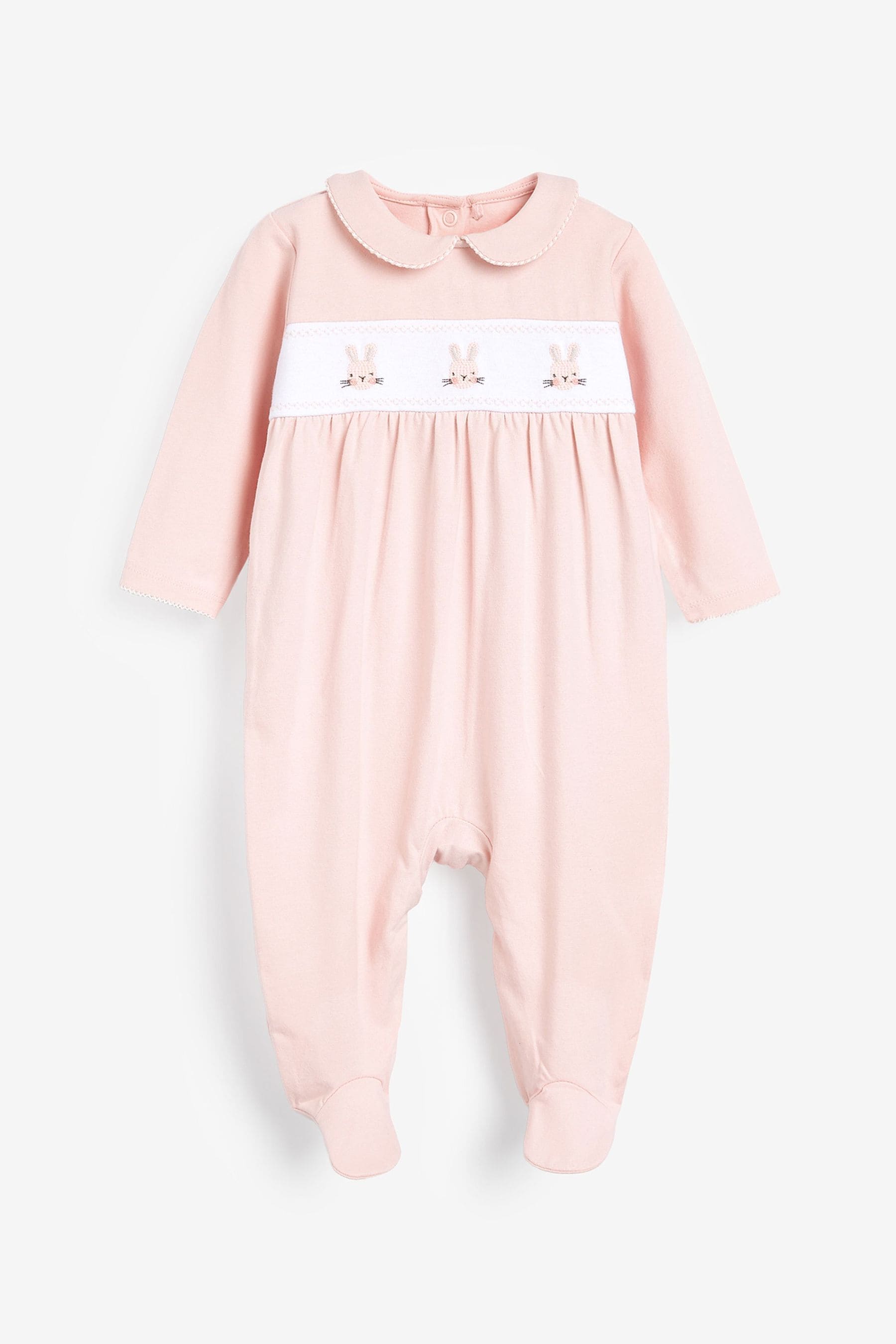 Pink Smart Bunny Baby Sleepsuit (0mths-2yrs)