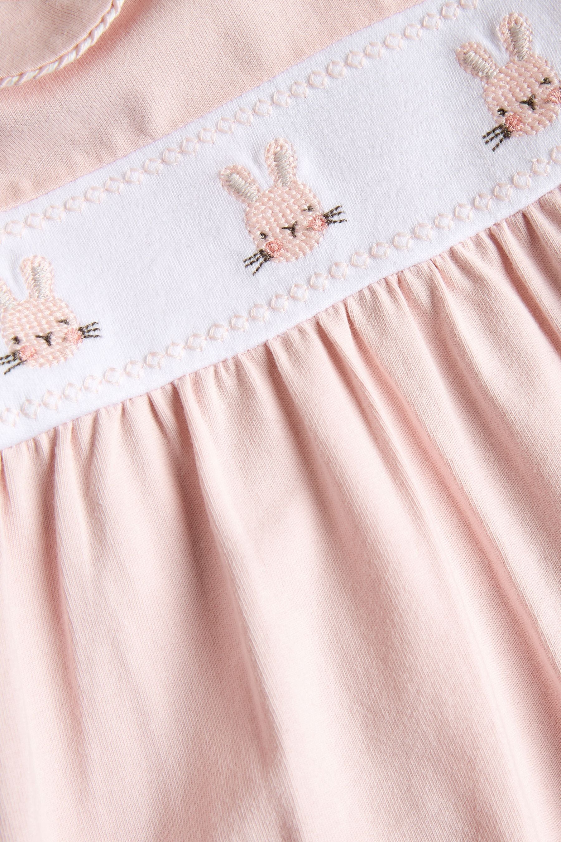 Pink Smart Bunny Baby Sleepsuit (0mths-2yrs)