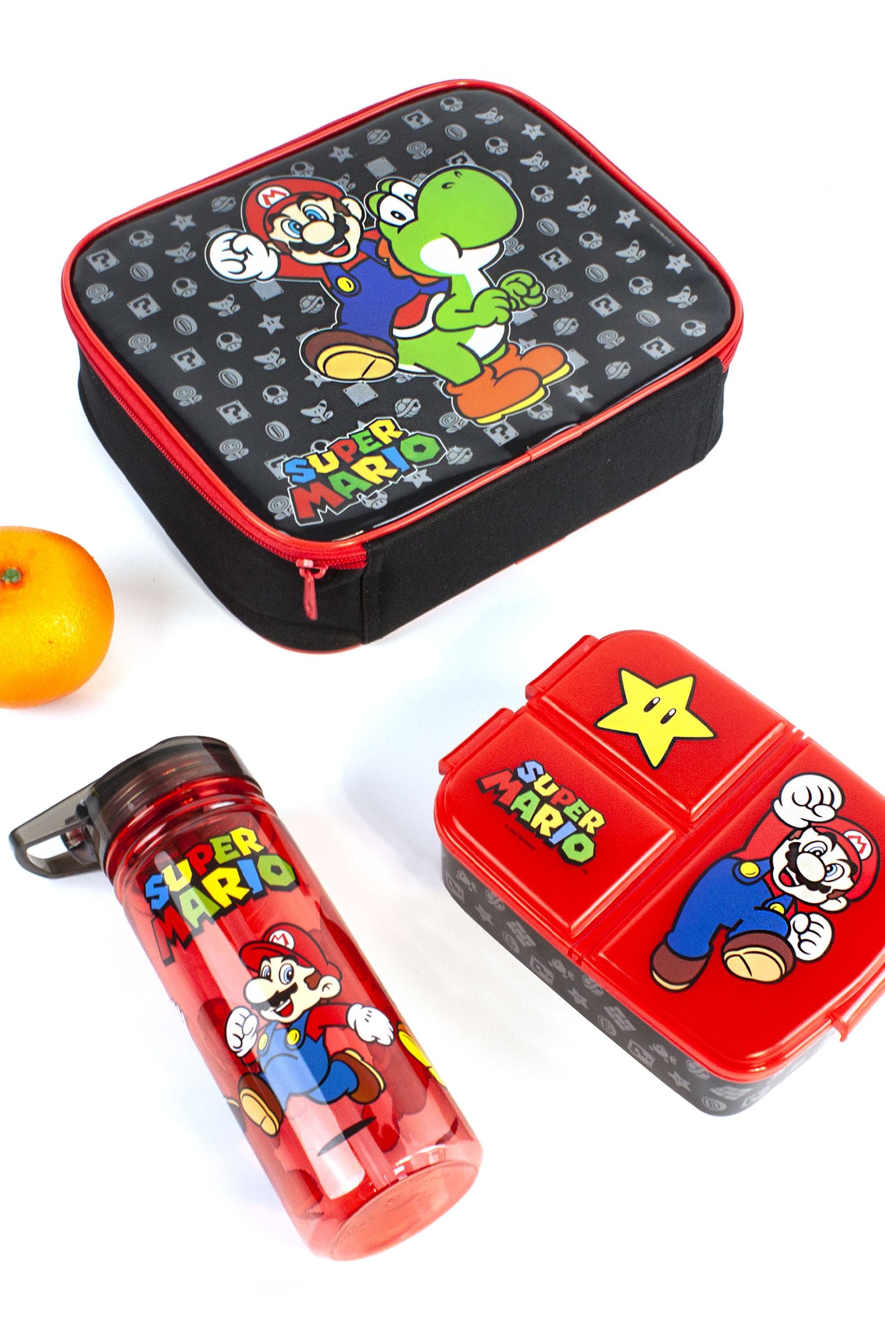 Red Super Mario Vanilla Underground Licensing Gaming Lunch Box Set