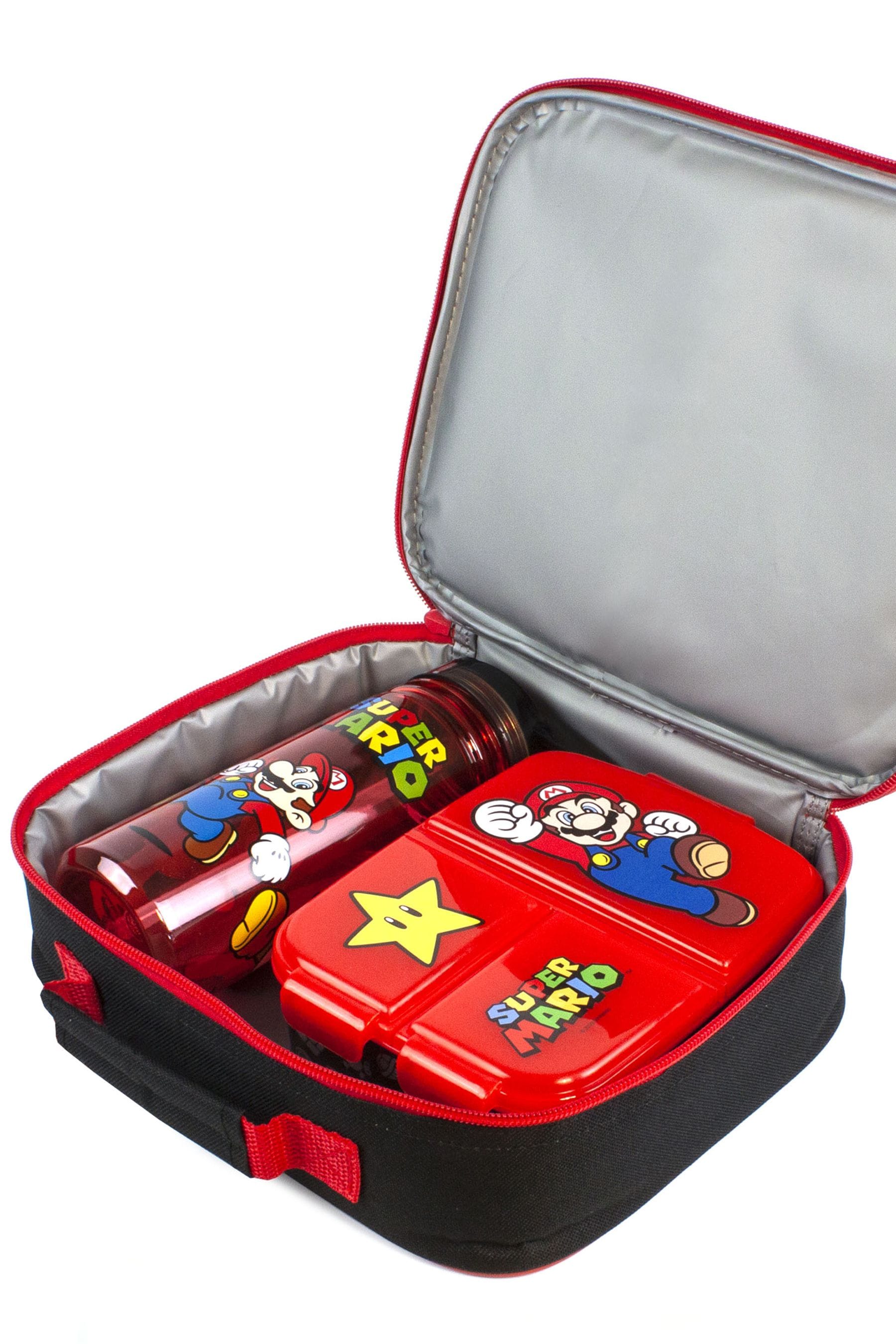 Red Super Mario Vanilla Underground Licensing Gaming Lunch Box Set