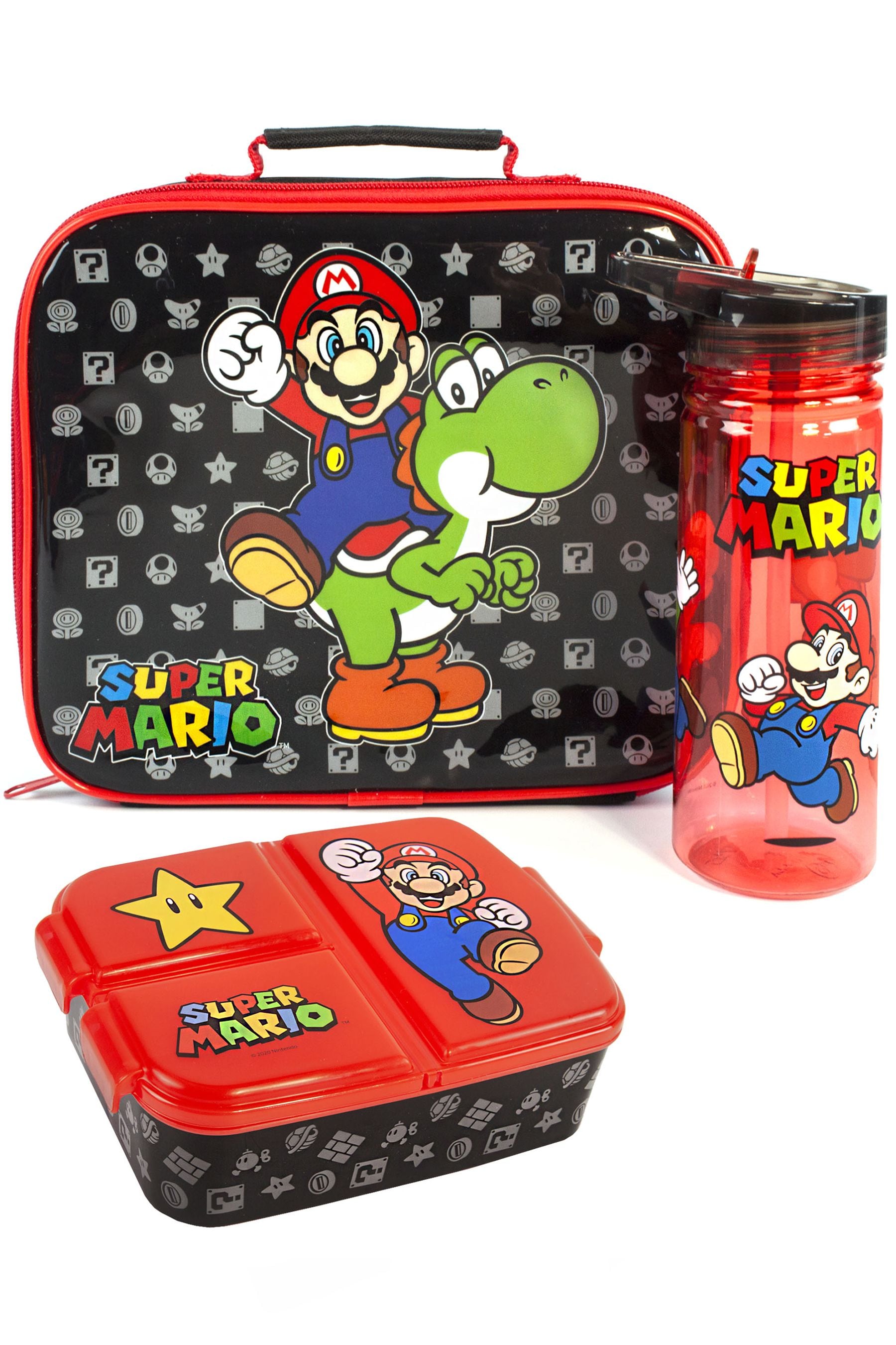 Red Super Mario Vanilla Underground Licensing Gaming Lunch Box Set