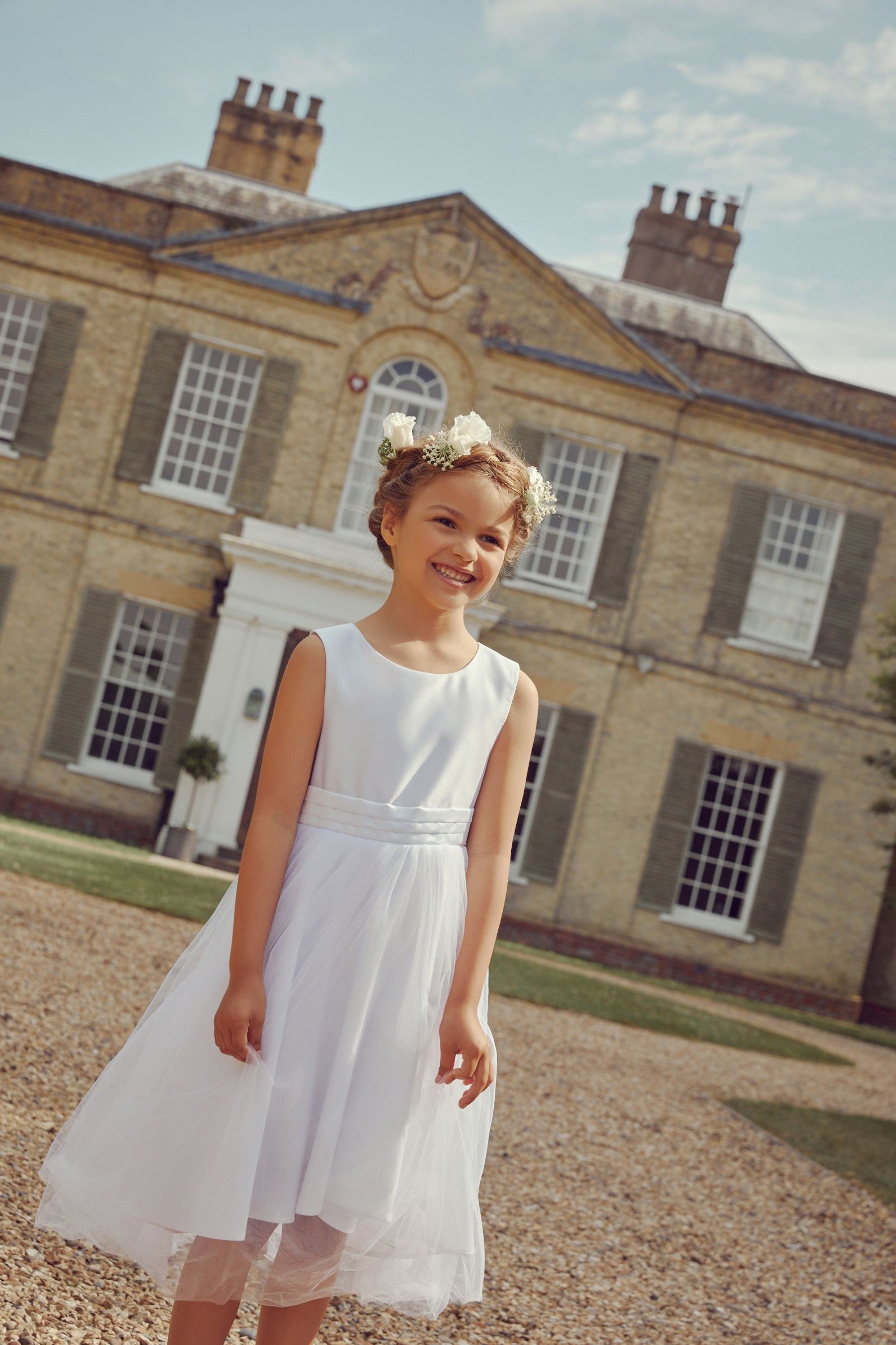 White Bridesmaid Dress (3mths-16yrs)