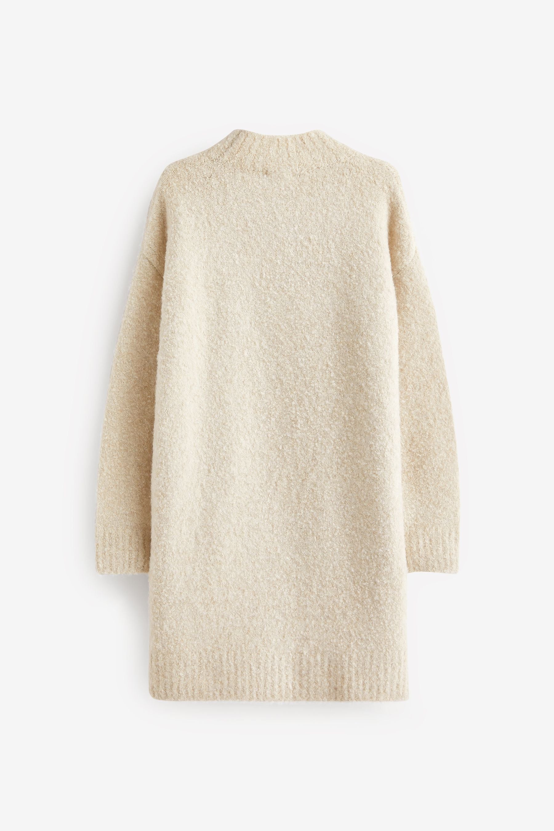 Ecru Cream Marl Bouclé Knitted Jumper Dress (3-16yrs)