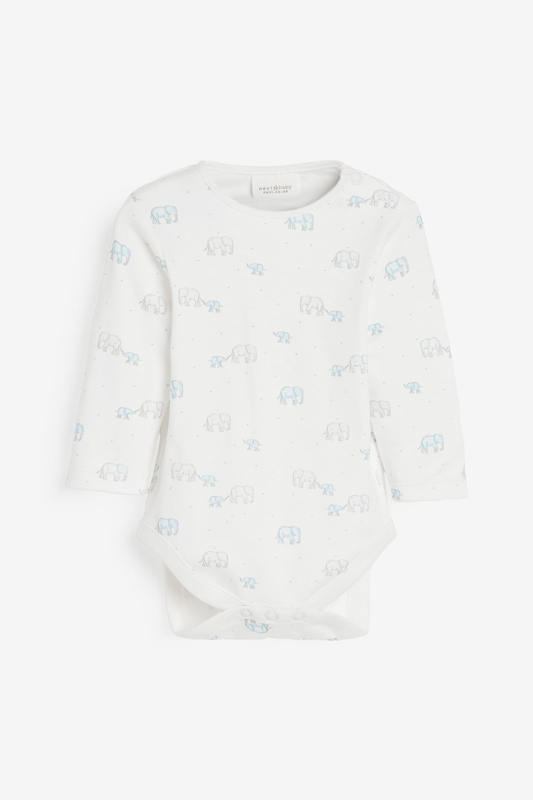 Blue Elephant Velour Baby Dungarees And Bodysuit Set (0mths-2yrs)