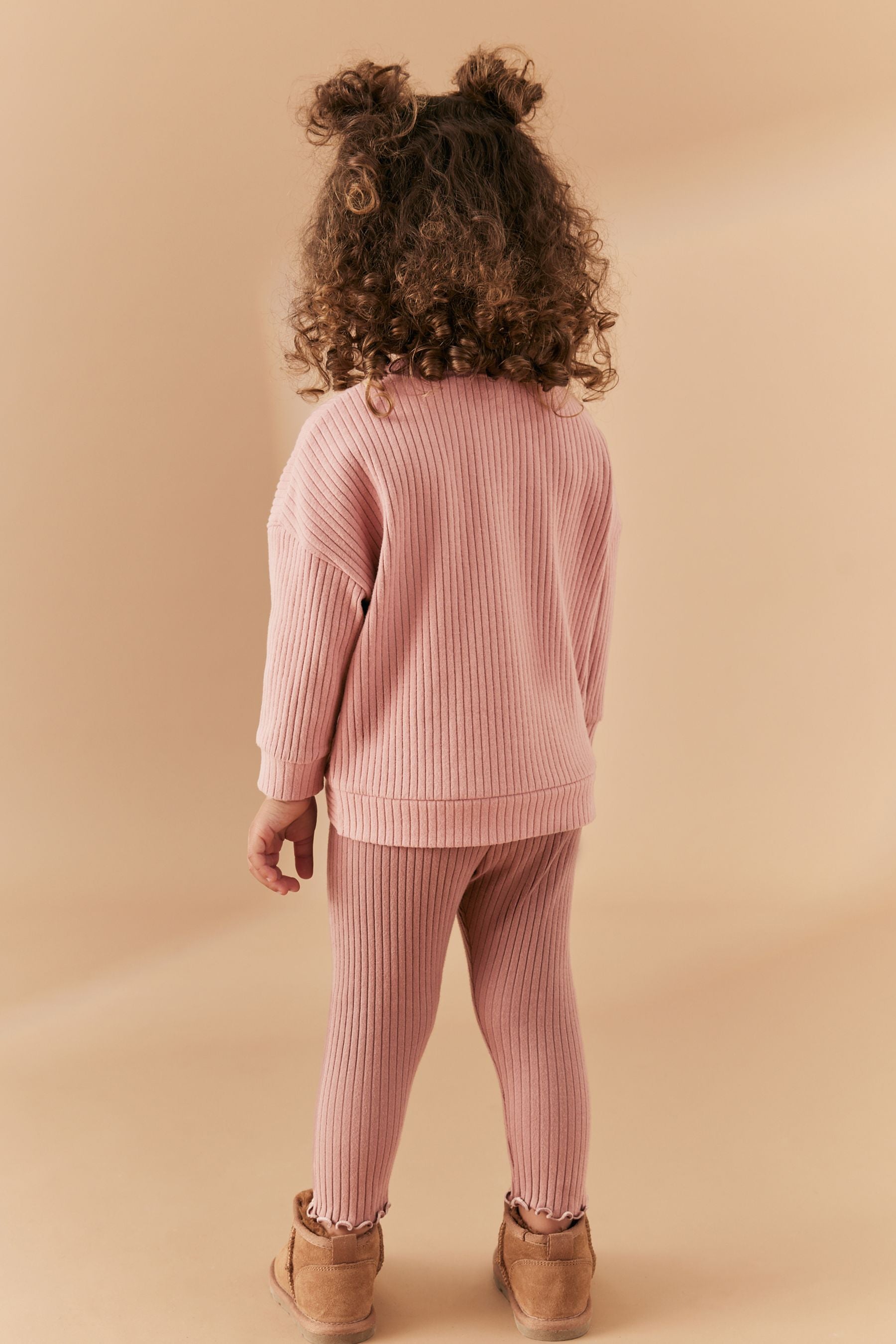 Pink Ribbed Top & Legging Set (3mths-7yrs)