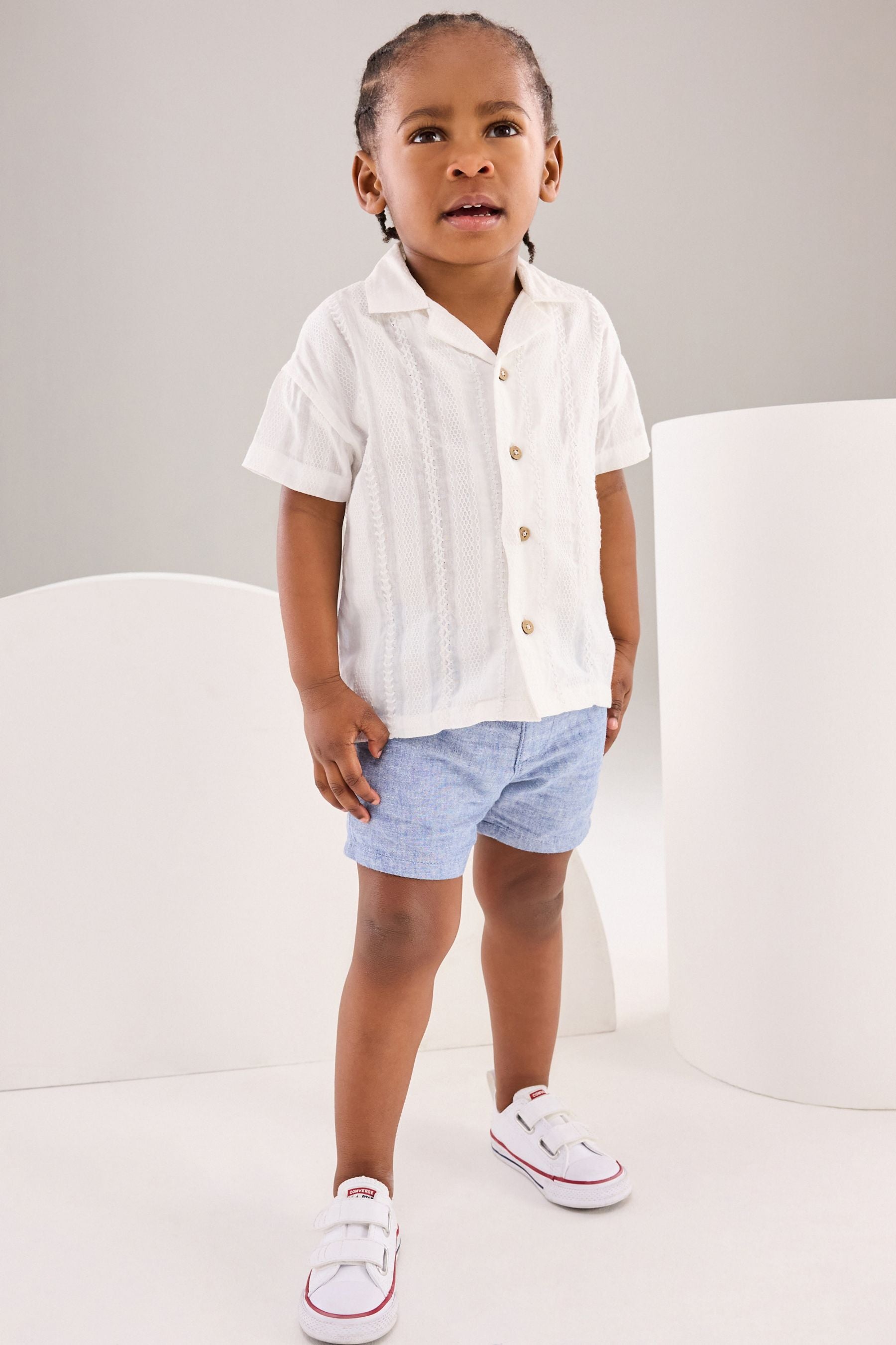 Chambray Blue Chinos Shorts (3mths-7yrs)