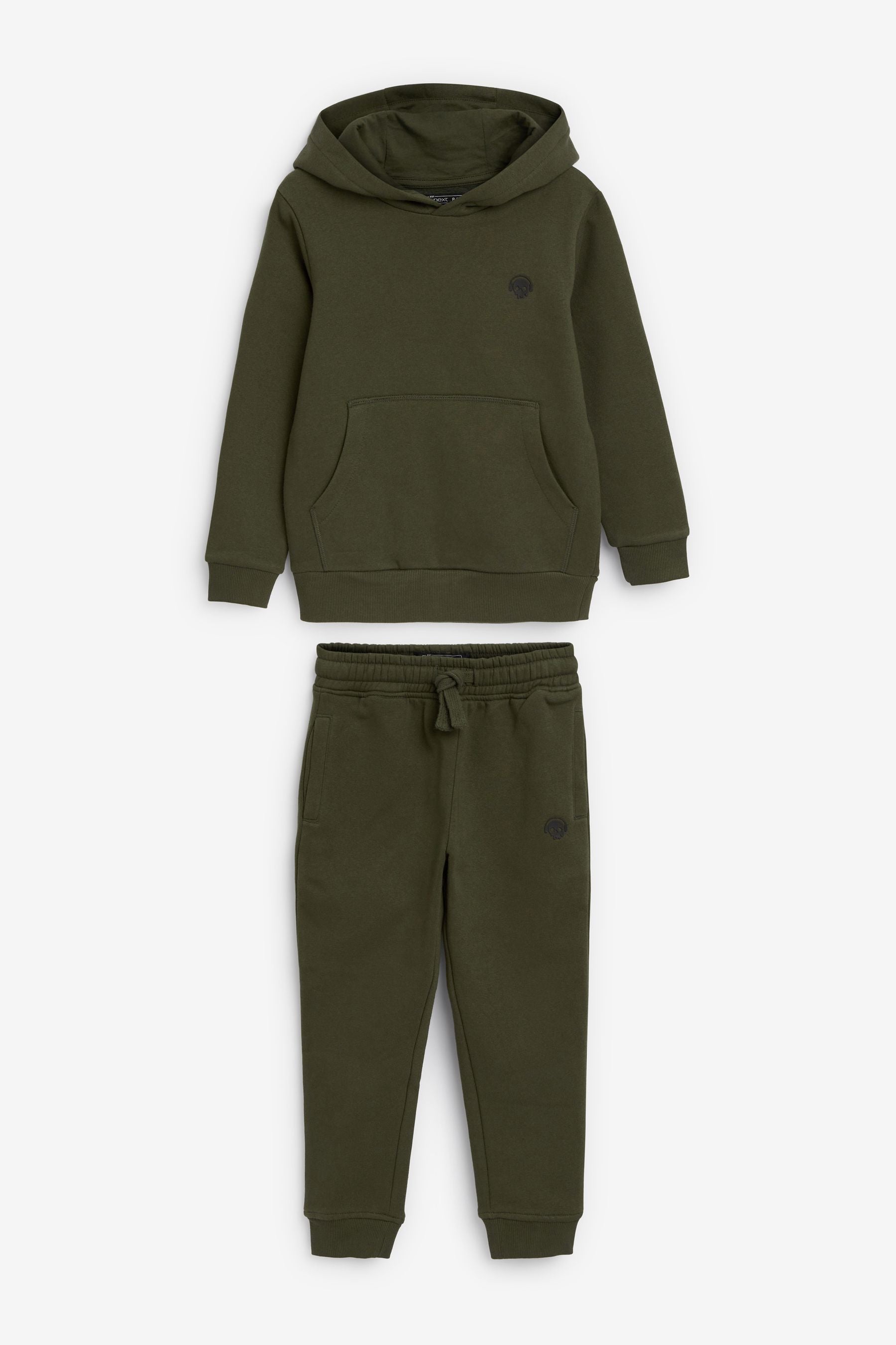 Khaki Green Hoodie Set Heavyweight Plain (3-16yrs)