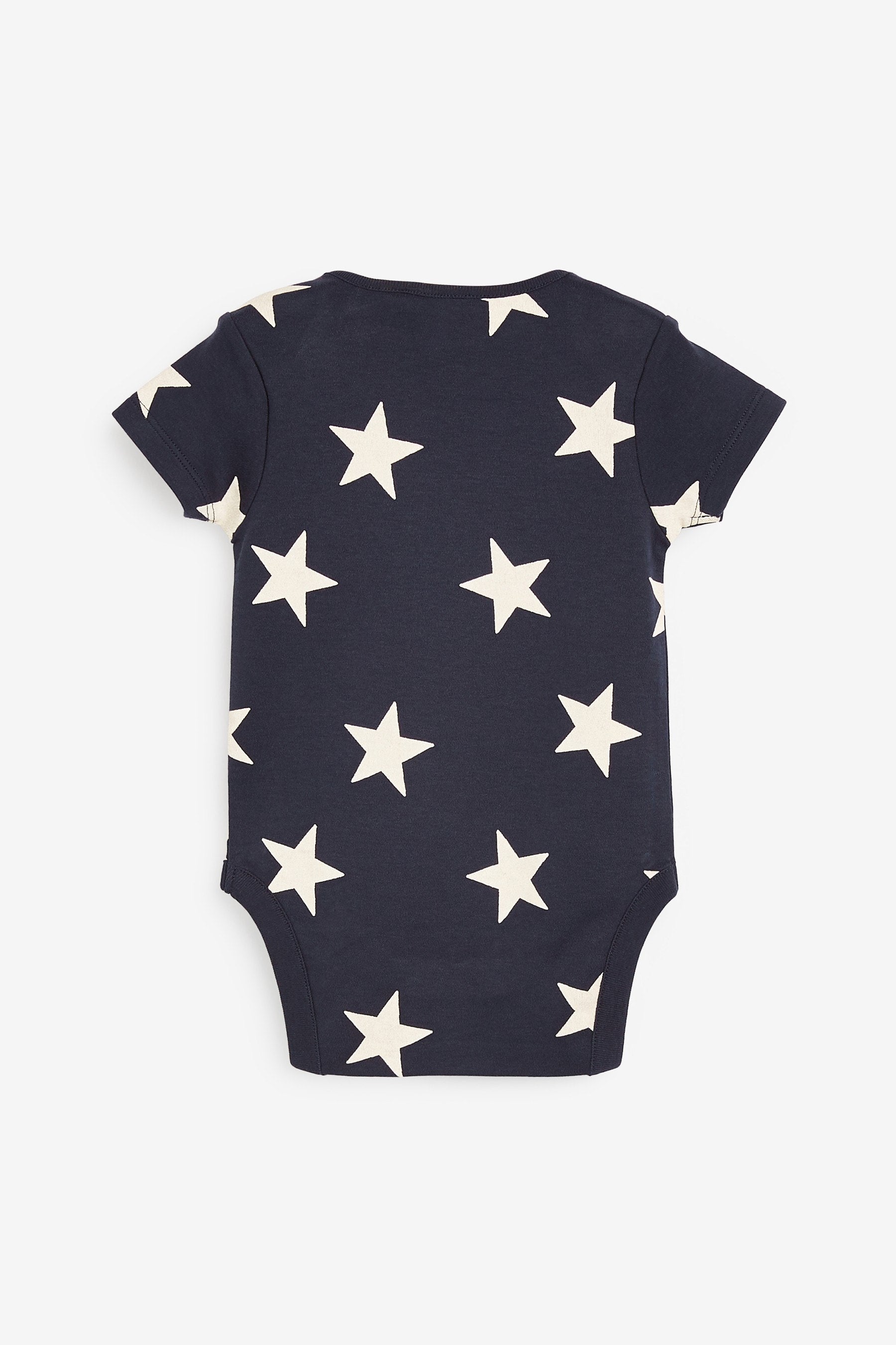 Navy Star Short Sleeve Bodysuits 3 Pack