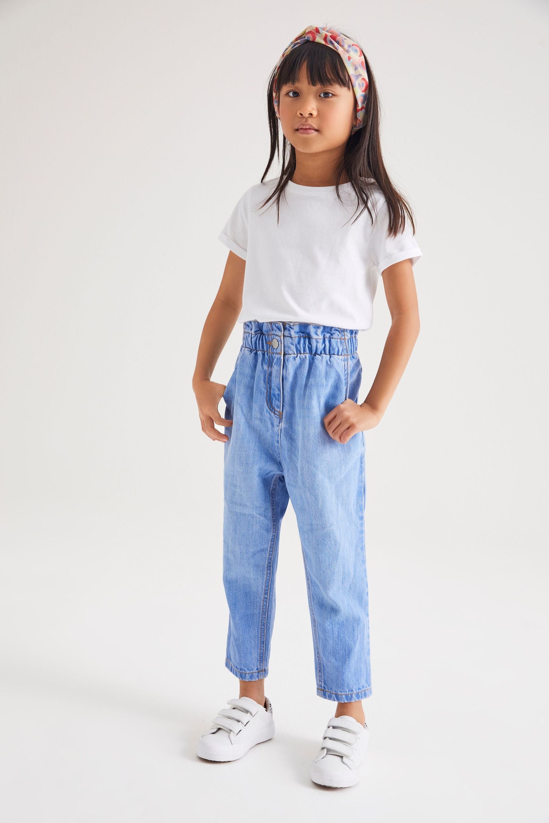 Bright Blue Gathered Waist Jeans (3-16yrs)