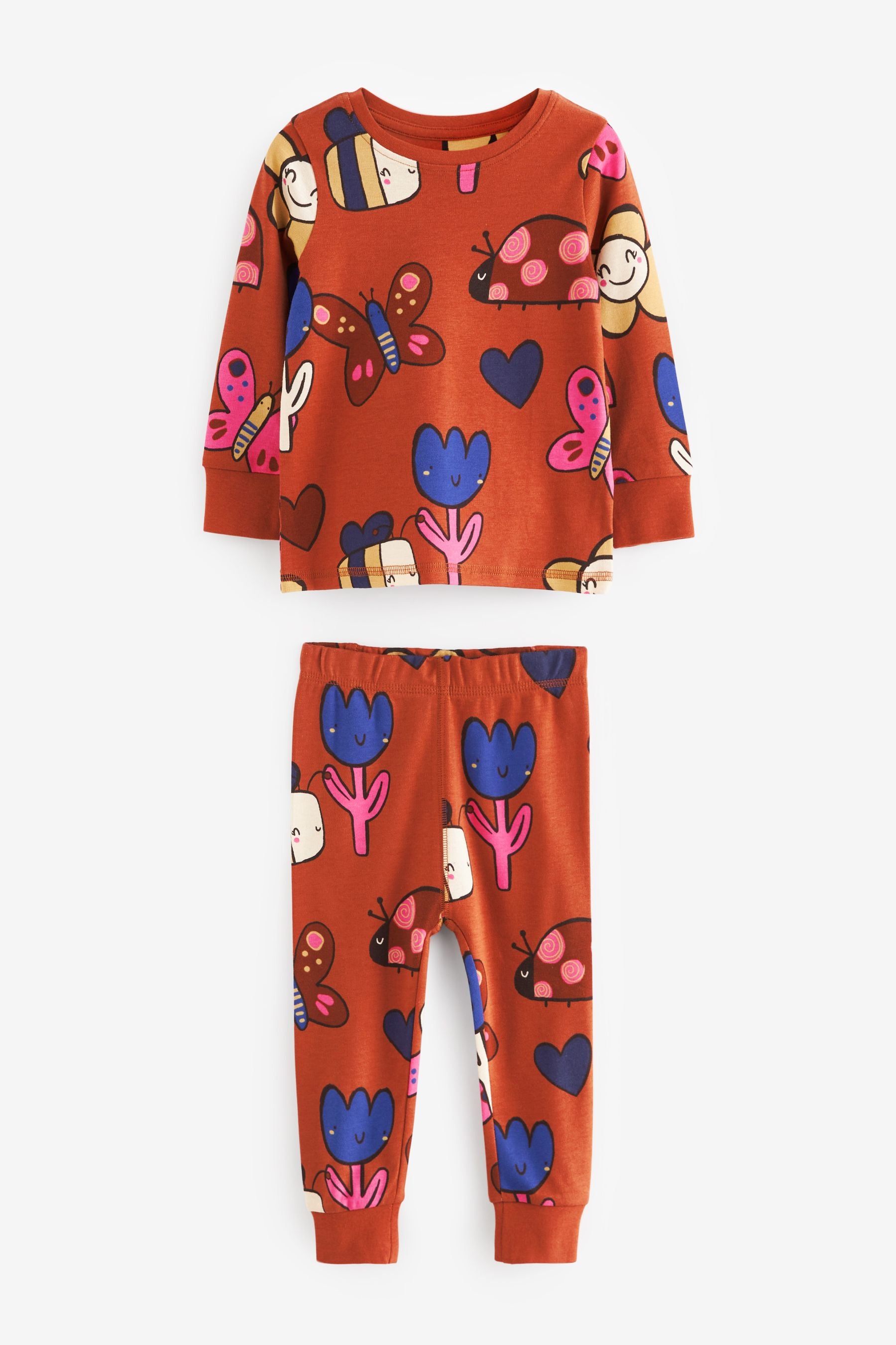 Blue/Brown Fun Character 3 Pack Long Sleeve Printed Pyjamas (9mths-8yrs)