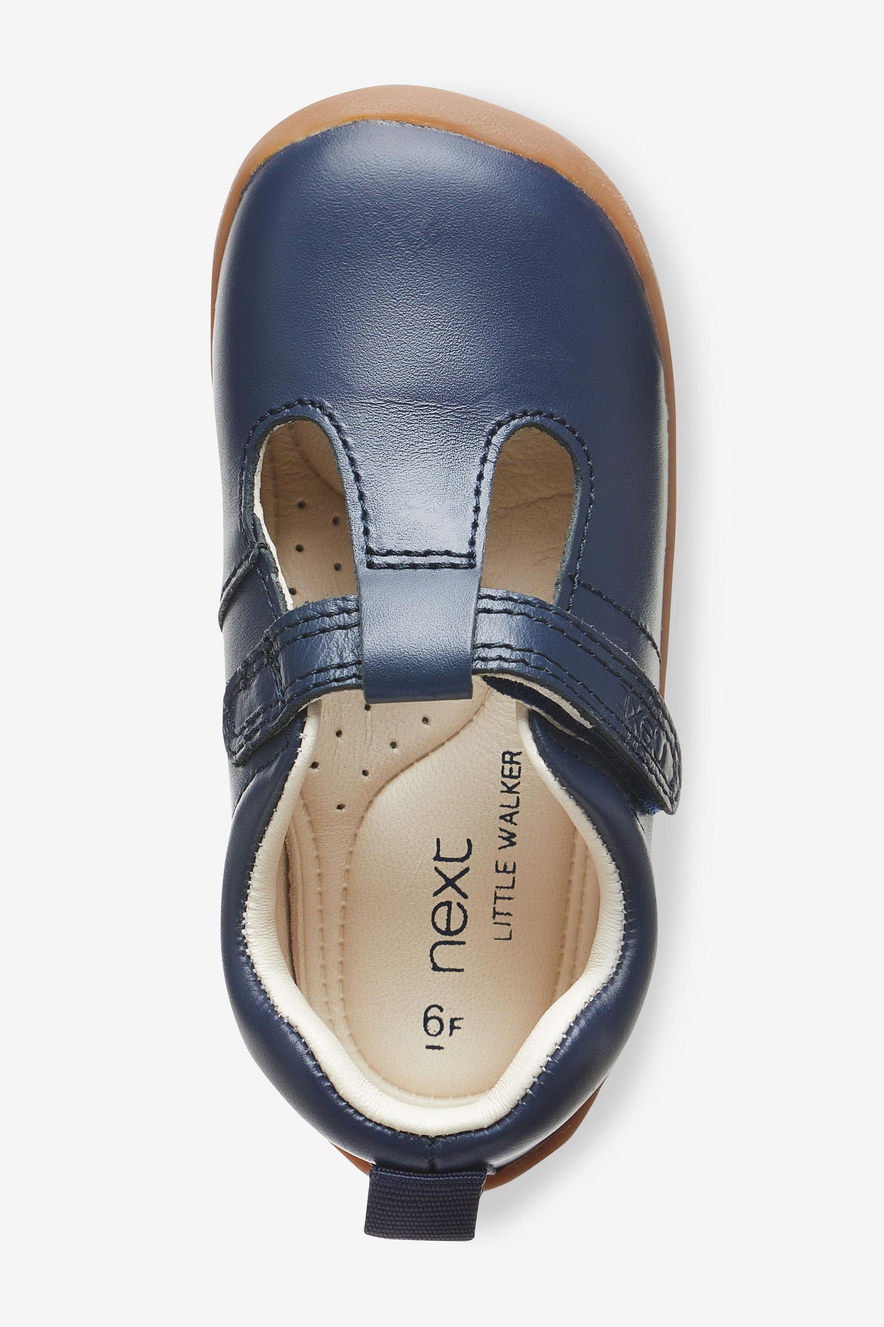 Navy Leather First Walker T-Bar Shoes