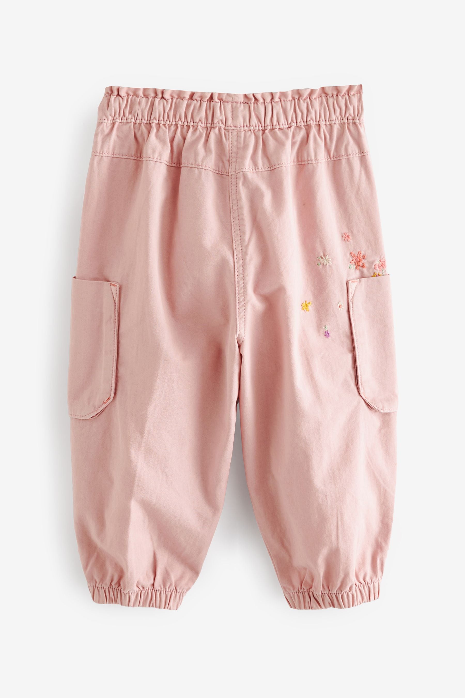 Pink Embroidered Cargo Trousers (3mths-7yrs)