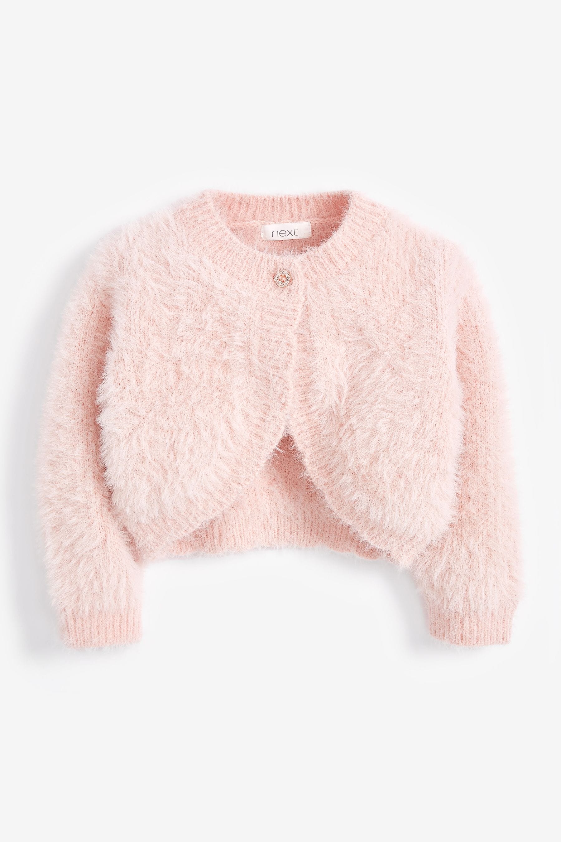 Pink Fluffy Shrug Cardigan (12mths-16yrs)