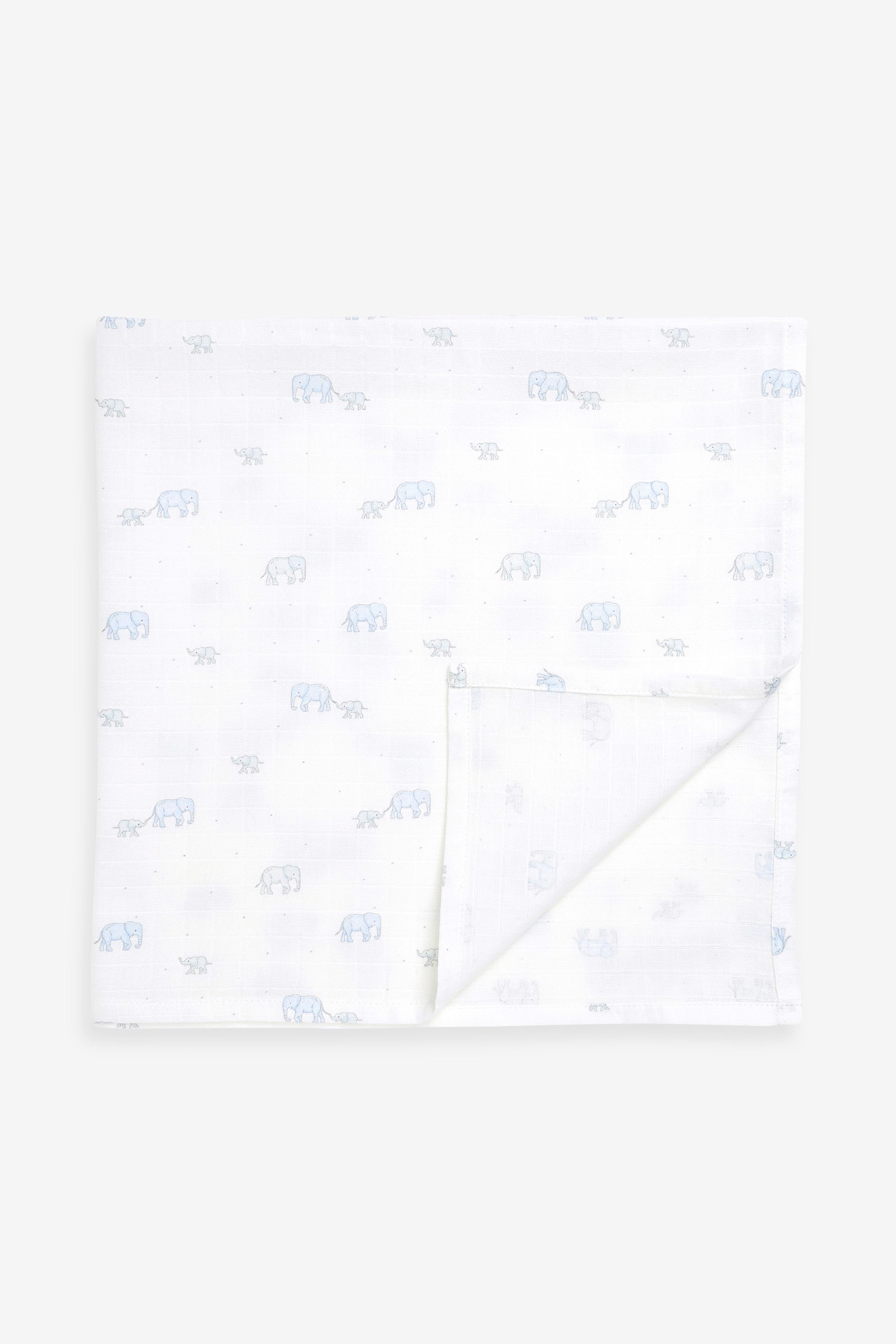 Blue Elephant Baby 4 Pack Muslin Squares