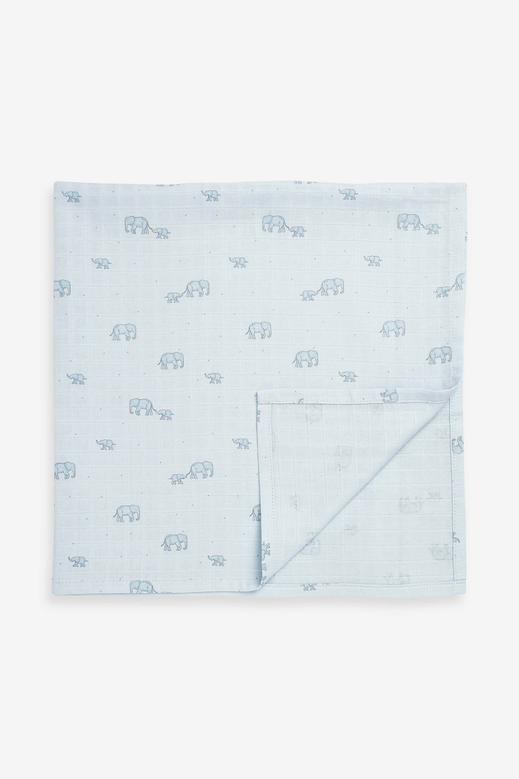 Blue Elephant Baby 4 Pack Muslin Squares