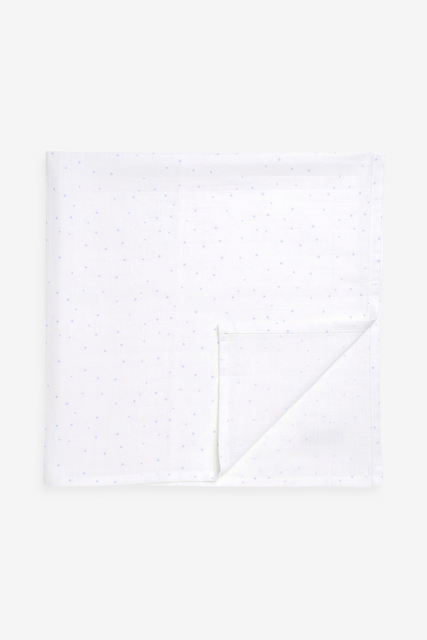 Blue Elephant Baby 4 Pack Muslin Squares