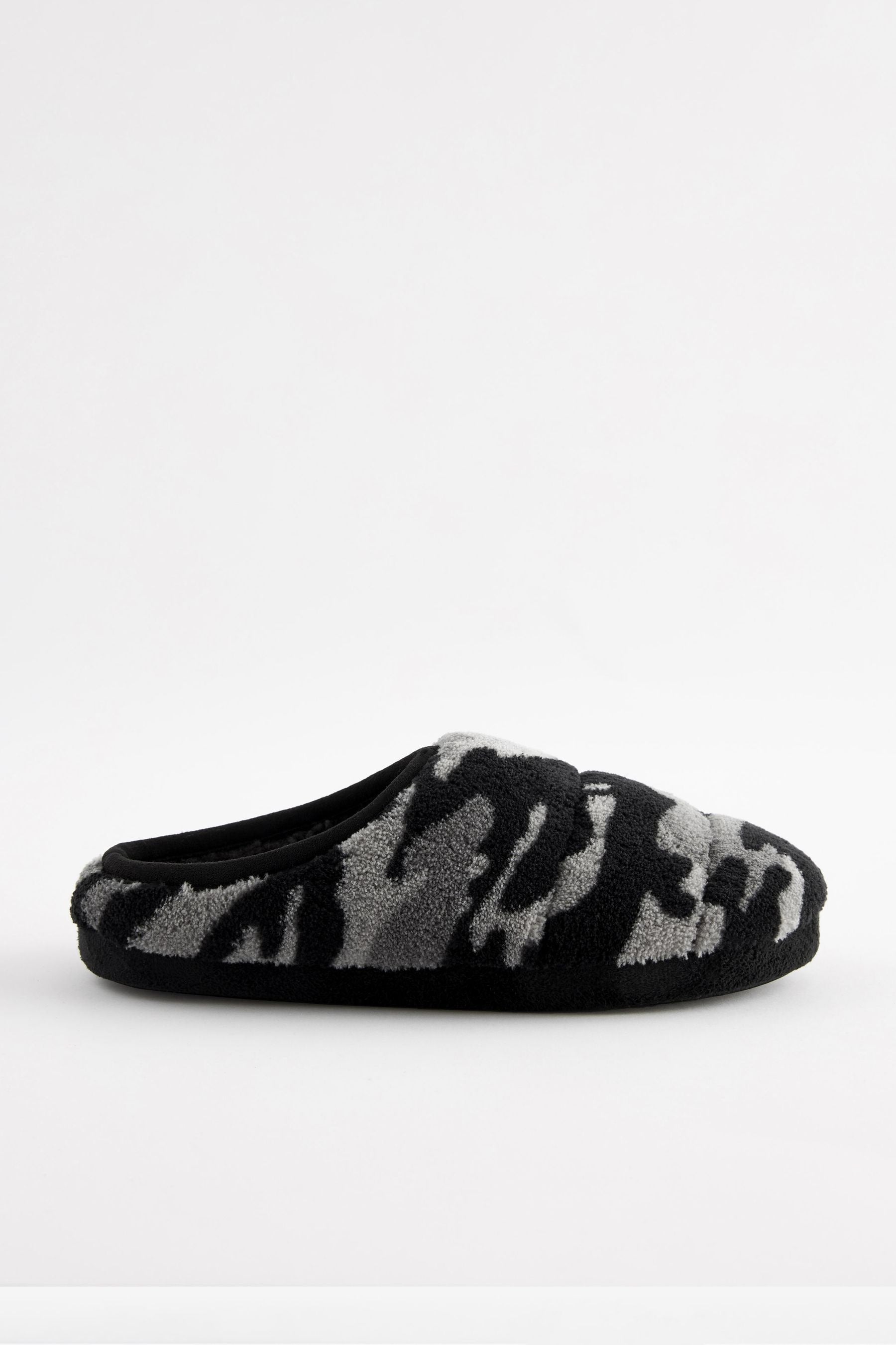 Grey Camo Sporty Mule Slippers