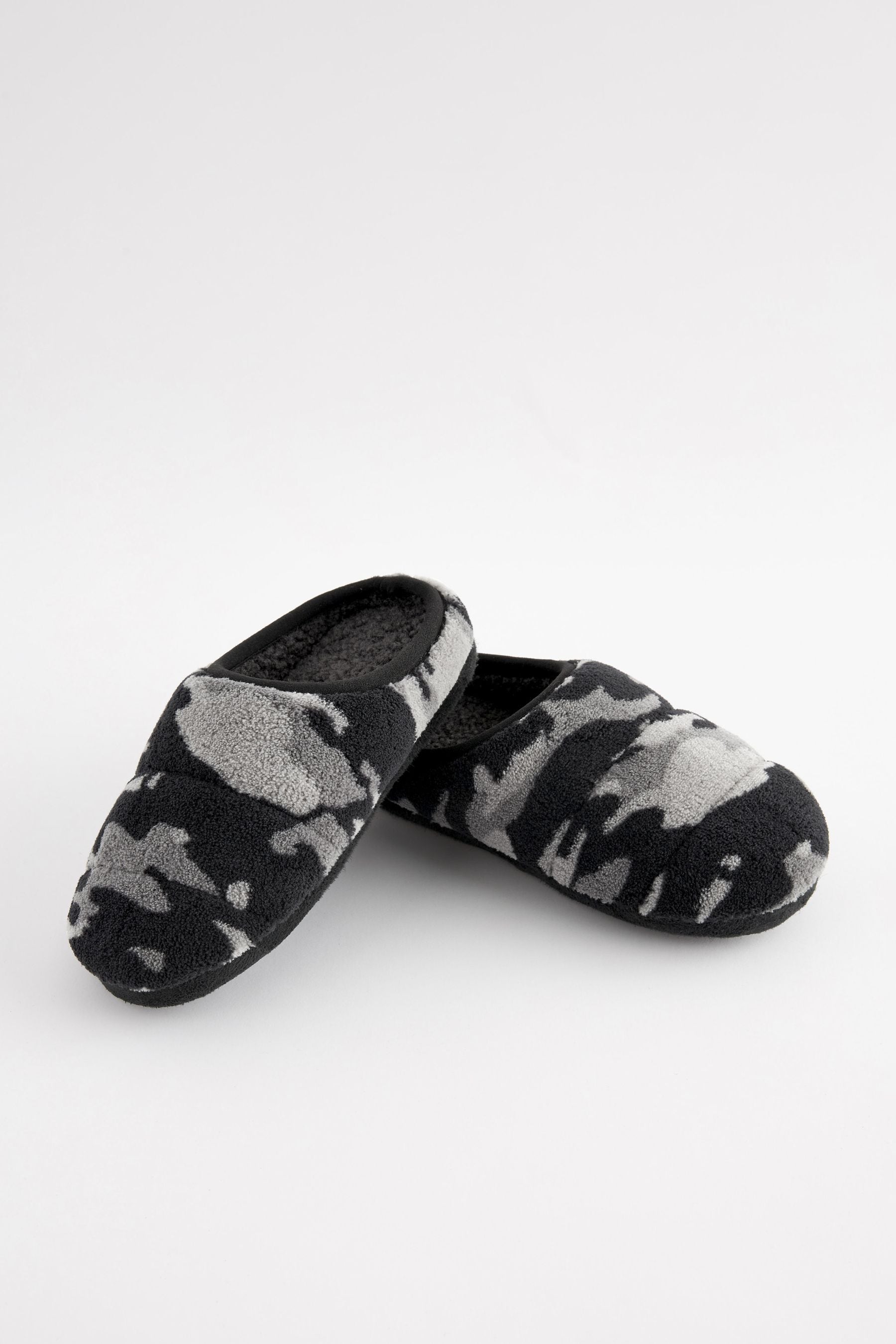 Grey Camo Sporty Mule Slippers