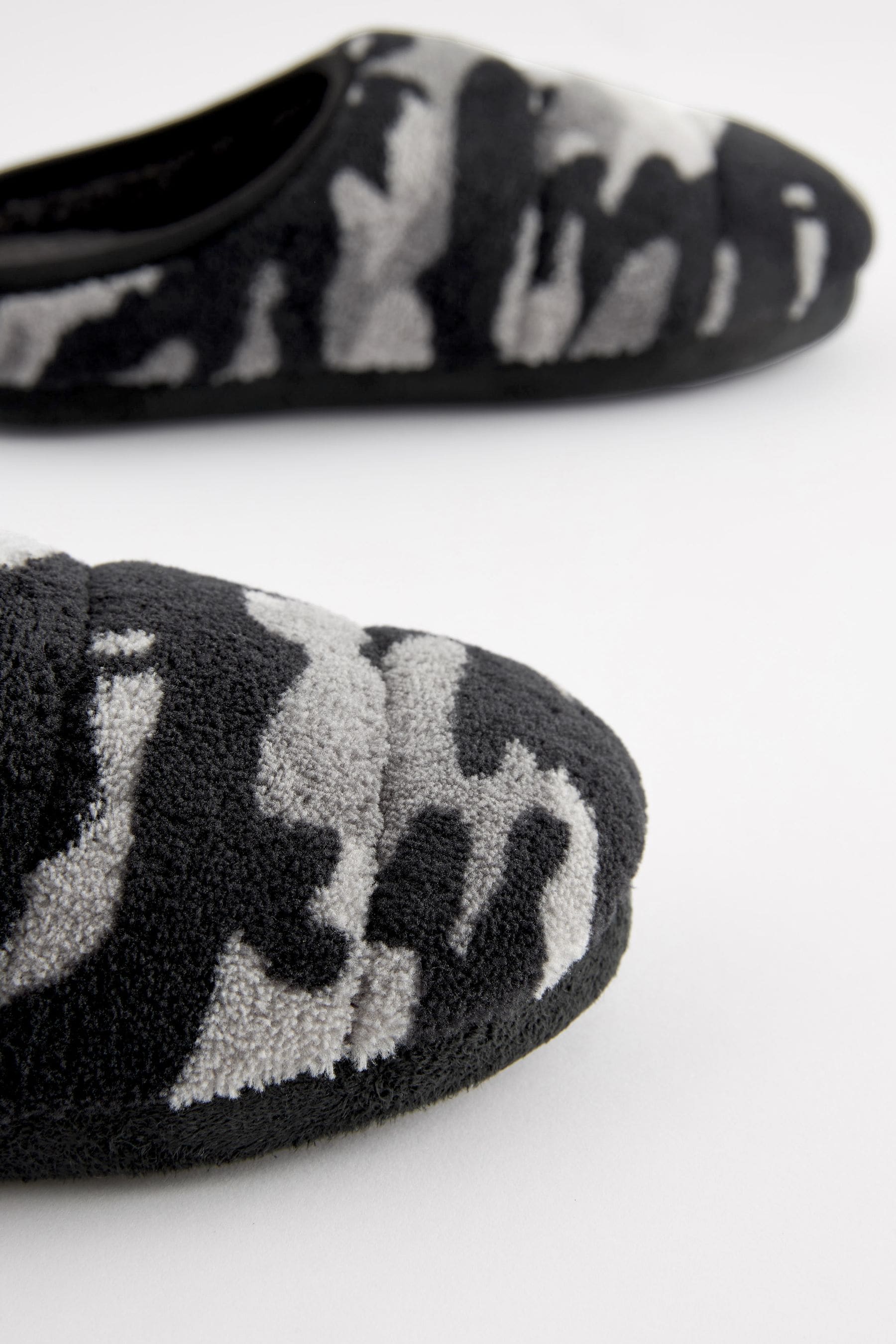 Grey Camo Sporty Mule Slippers