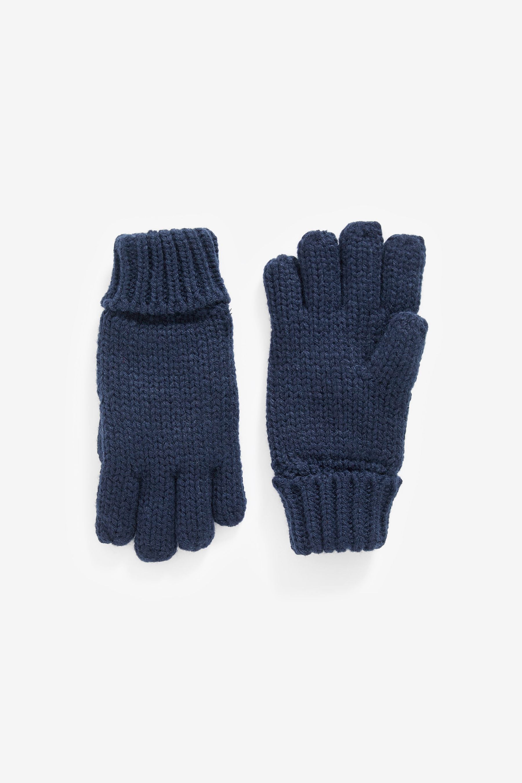 Navy Blue Knitted Hat, Gloves and Scarf 3 Piece Set (3-16yrs)