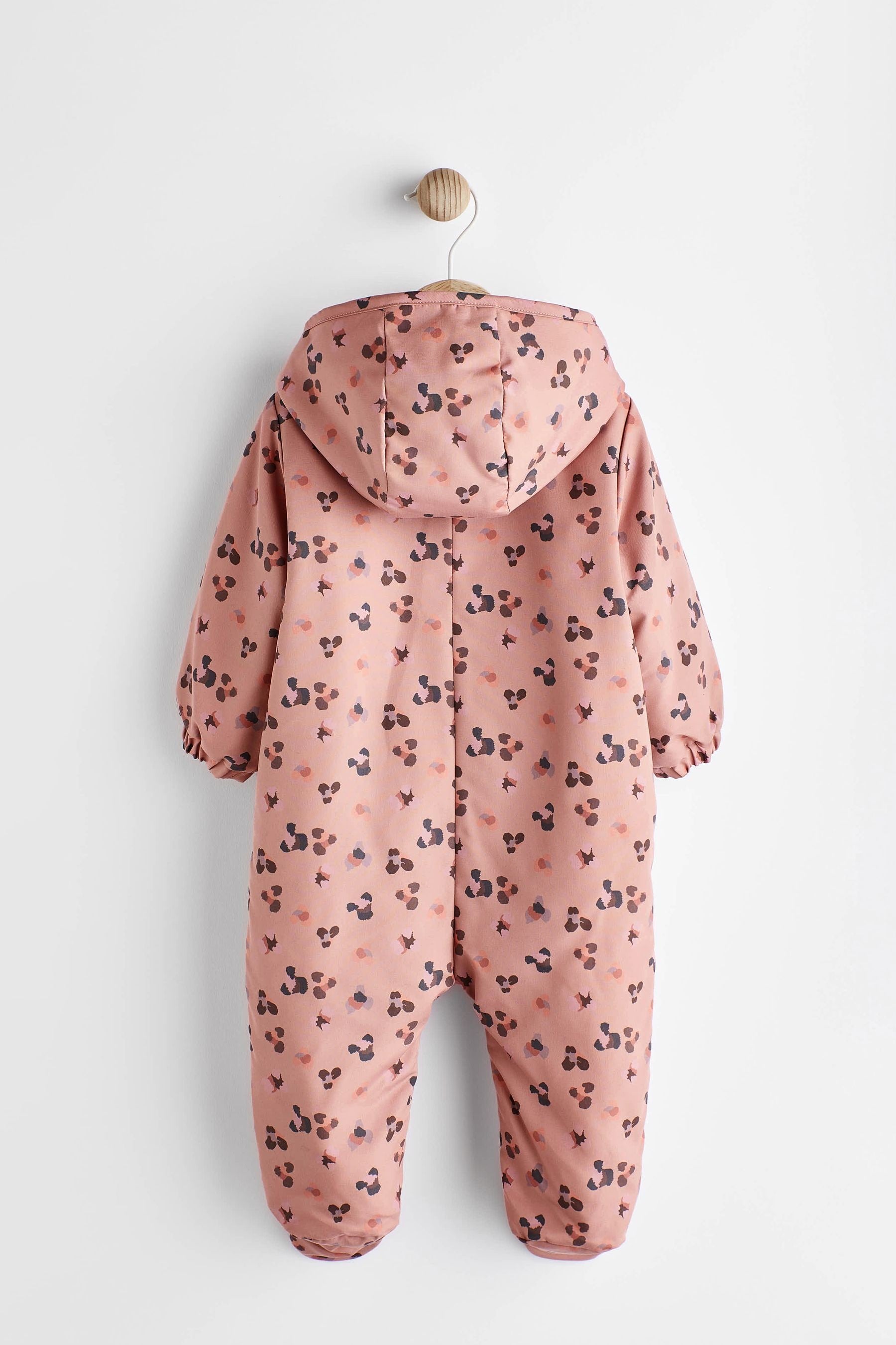 Pink Print Lightweight Baby Pramsuit All-In-One (0mths-2yrs)