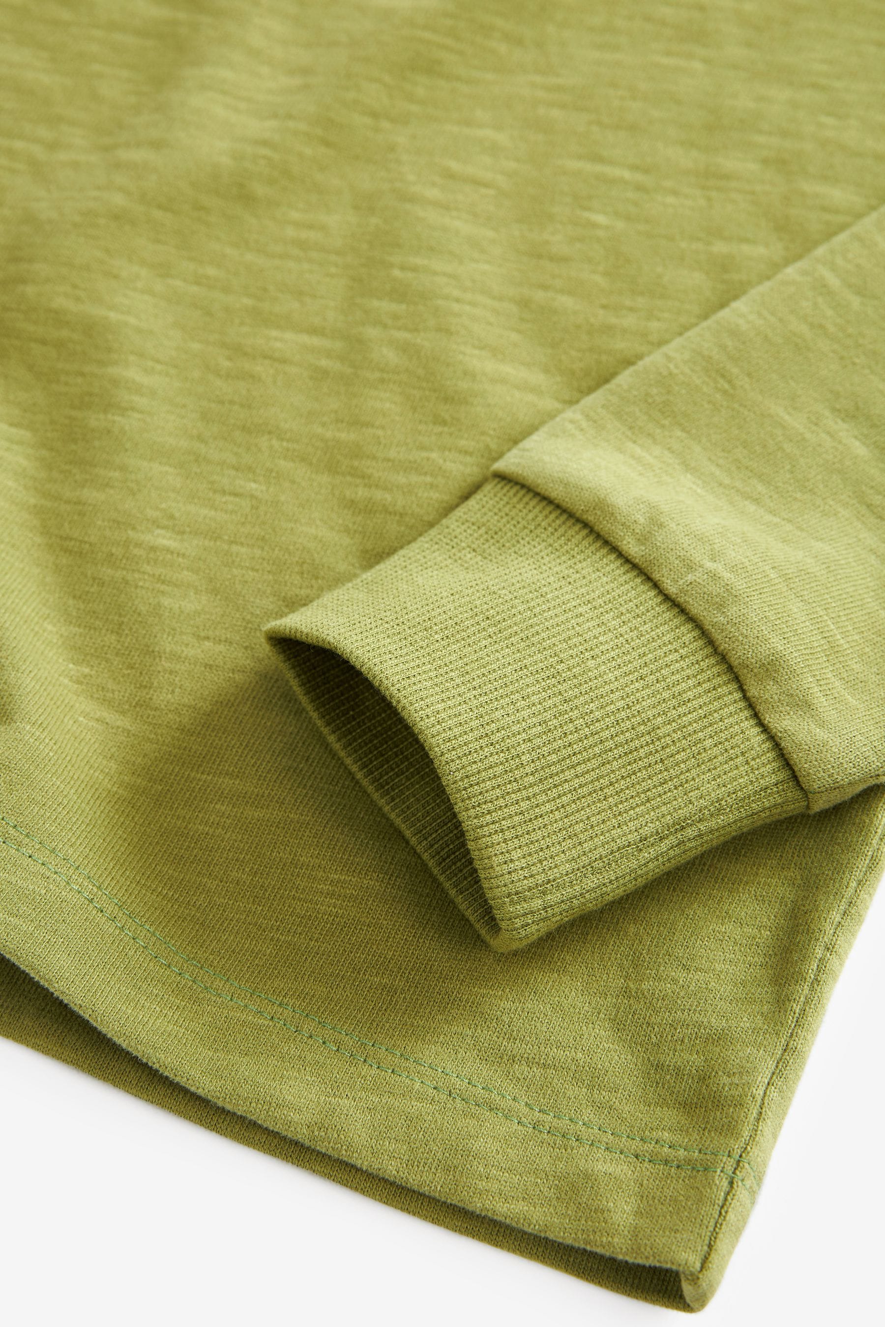 Moss Green Long Sleeve Cosy T-Shirt (3-16yrs)