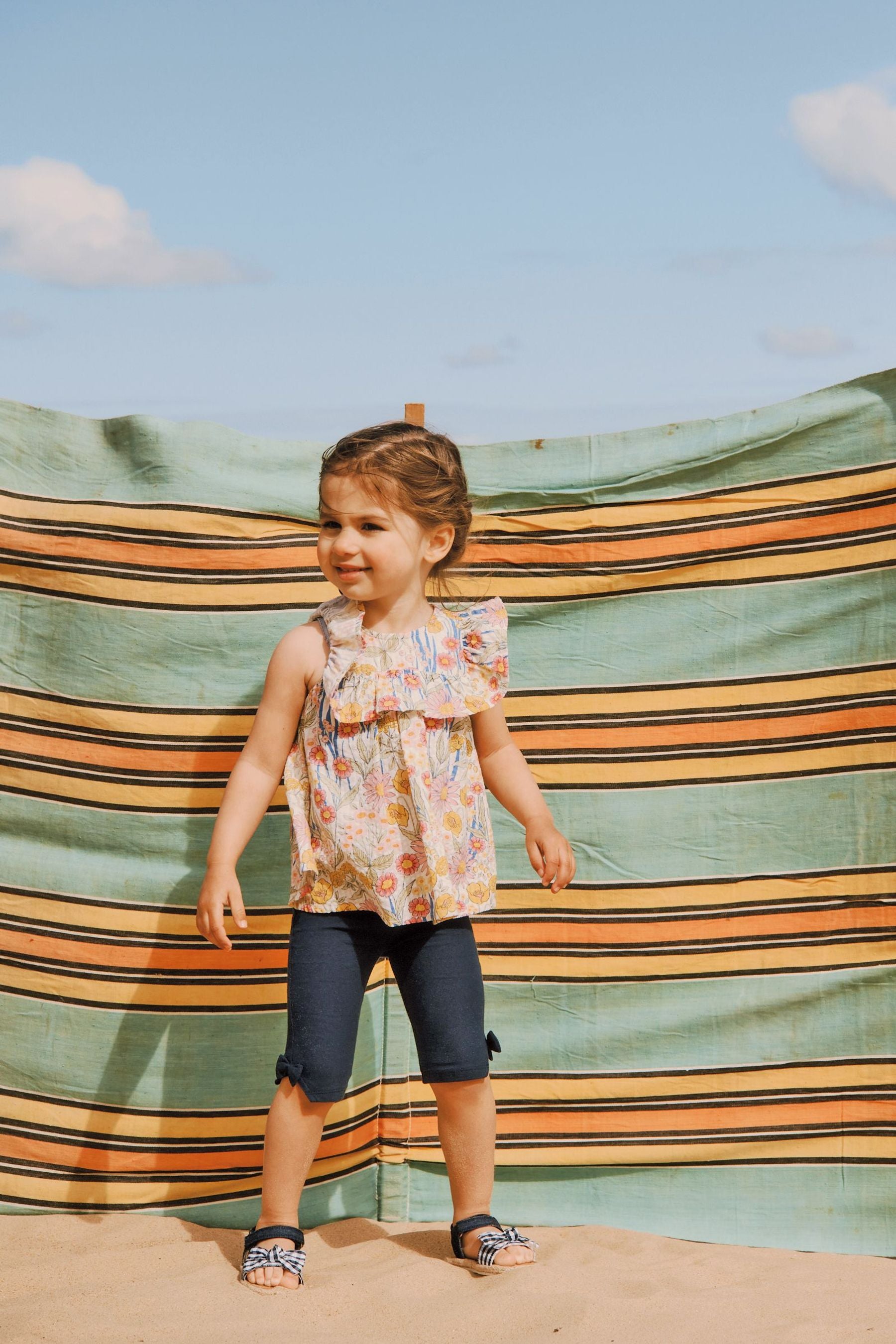 Navy Cropped Leggings (3mths-7yrs)