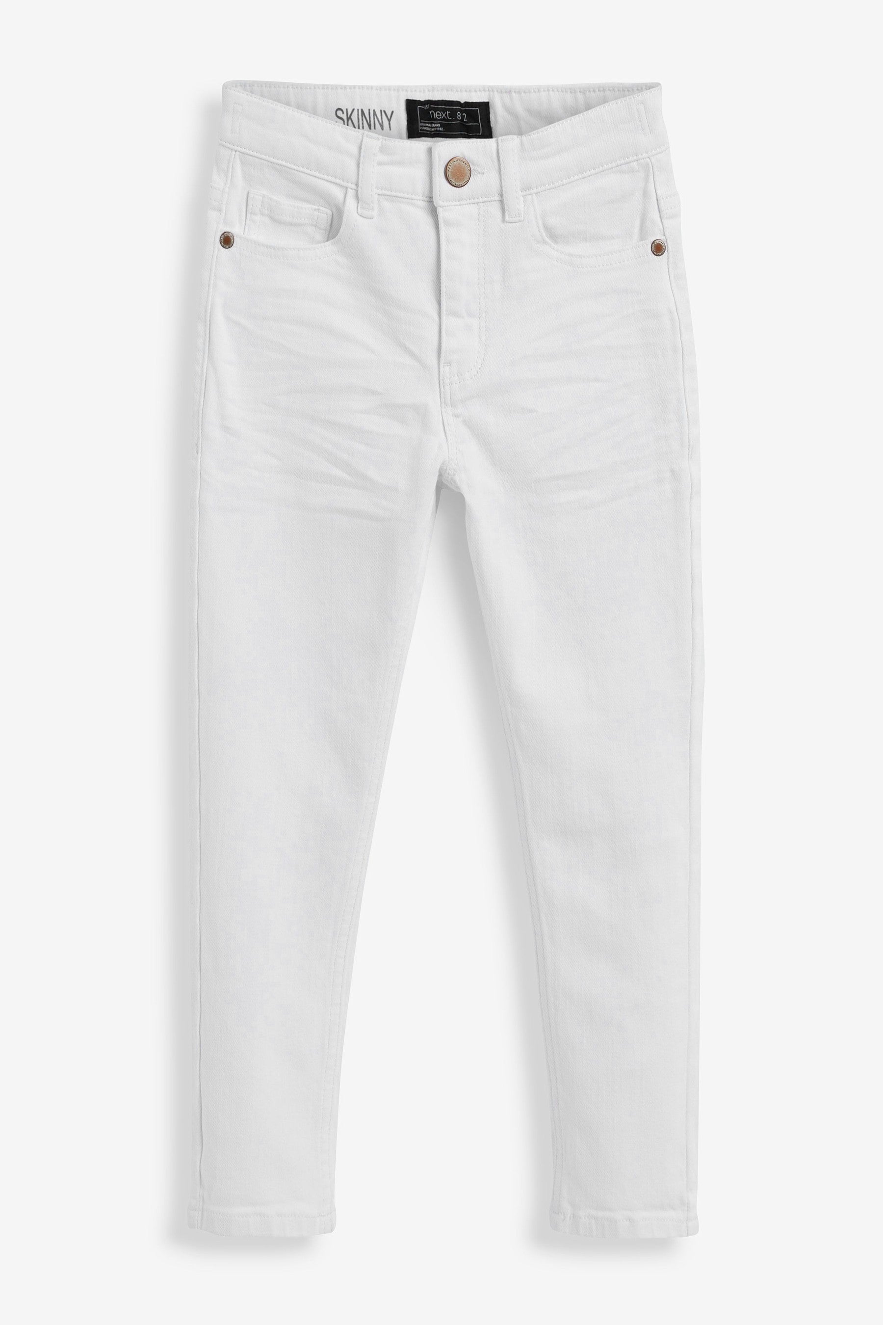 White Skinny Fit Five Pocket Jeans (3-17yrs)