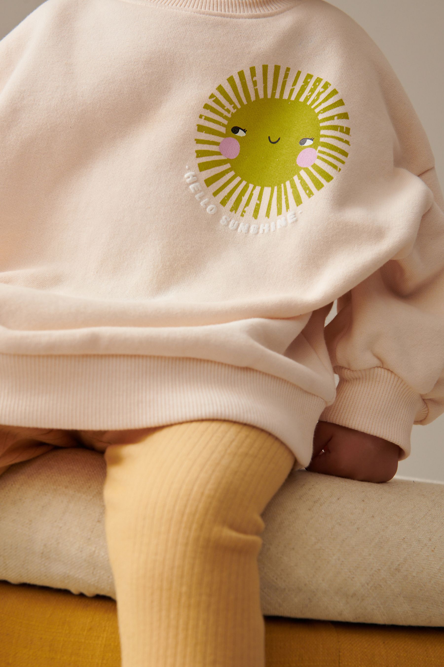 Yellow Relaxed Fit Sweater And Leggings Set (3mths-7yrs)