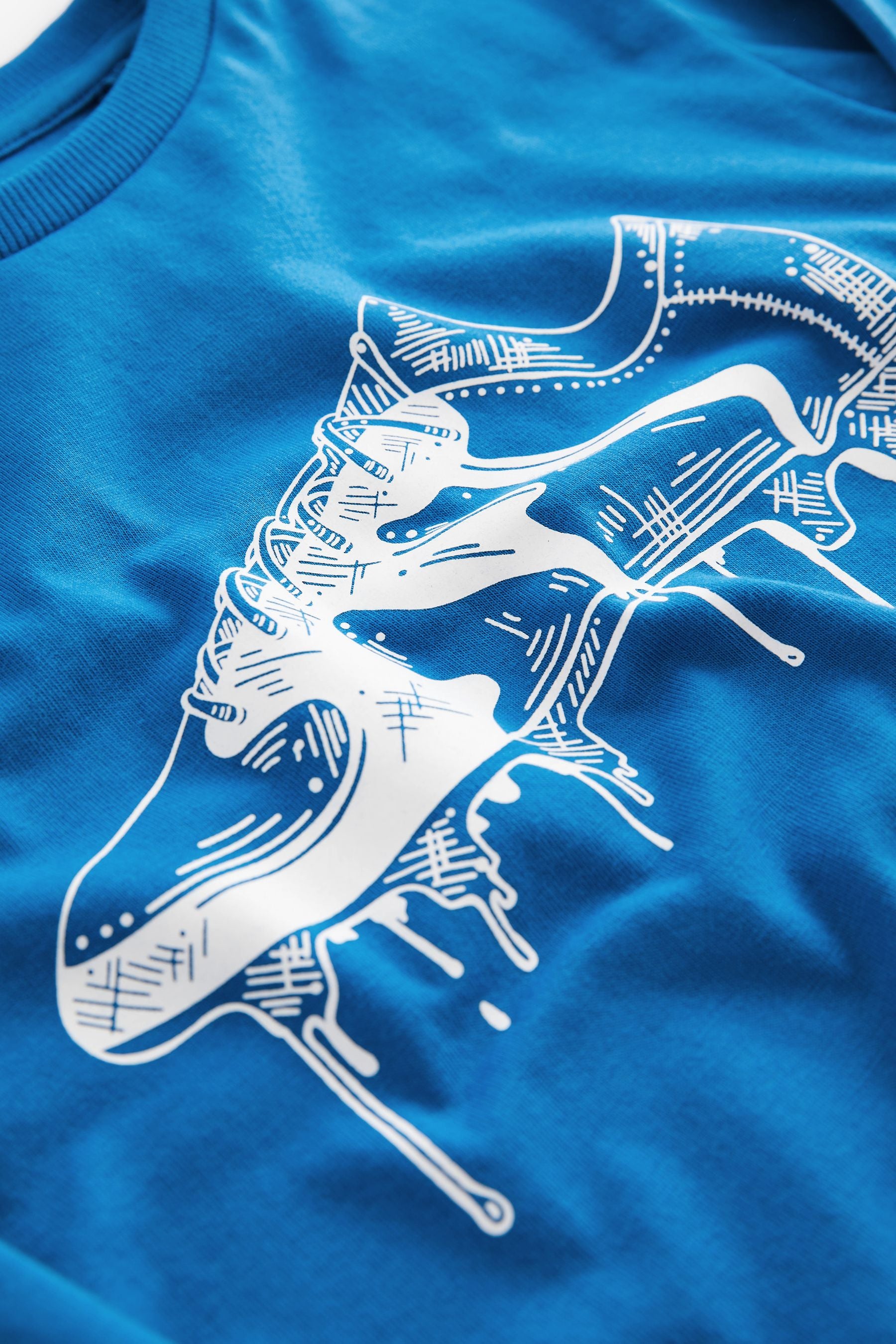 Cobalt Blue Football Boot Long Sleeve Graphic T-Shirt (3-16yrs)