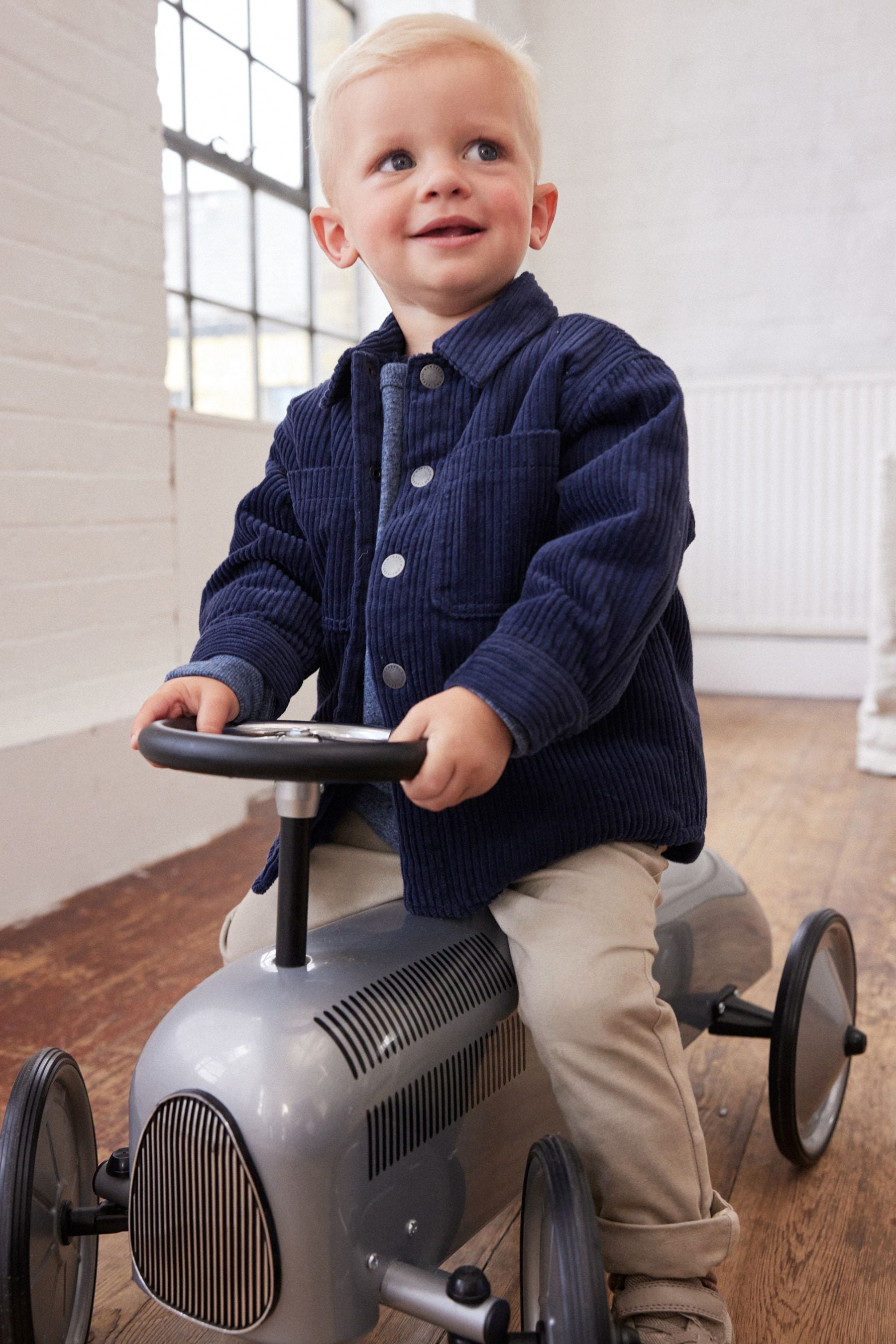 Navy Corduroy Shacket (3mths-12yrs)