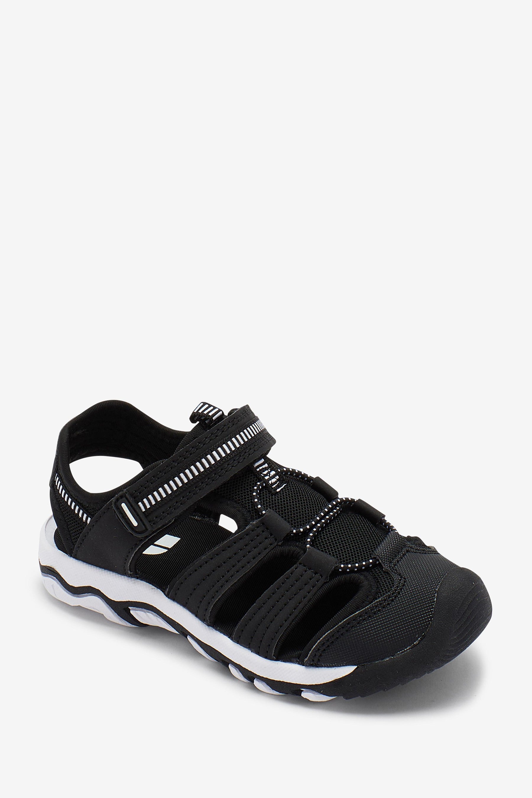 Black Sporty Trekker Sandals