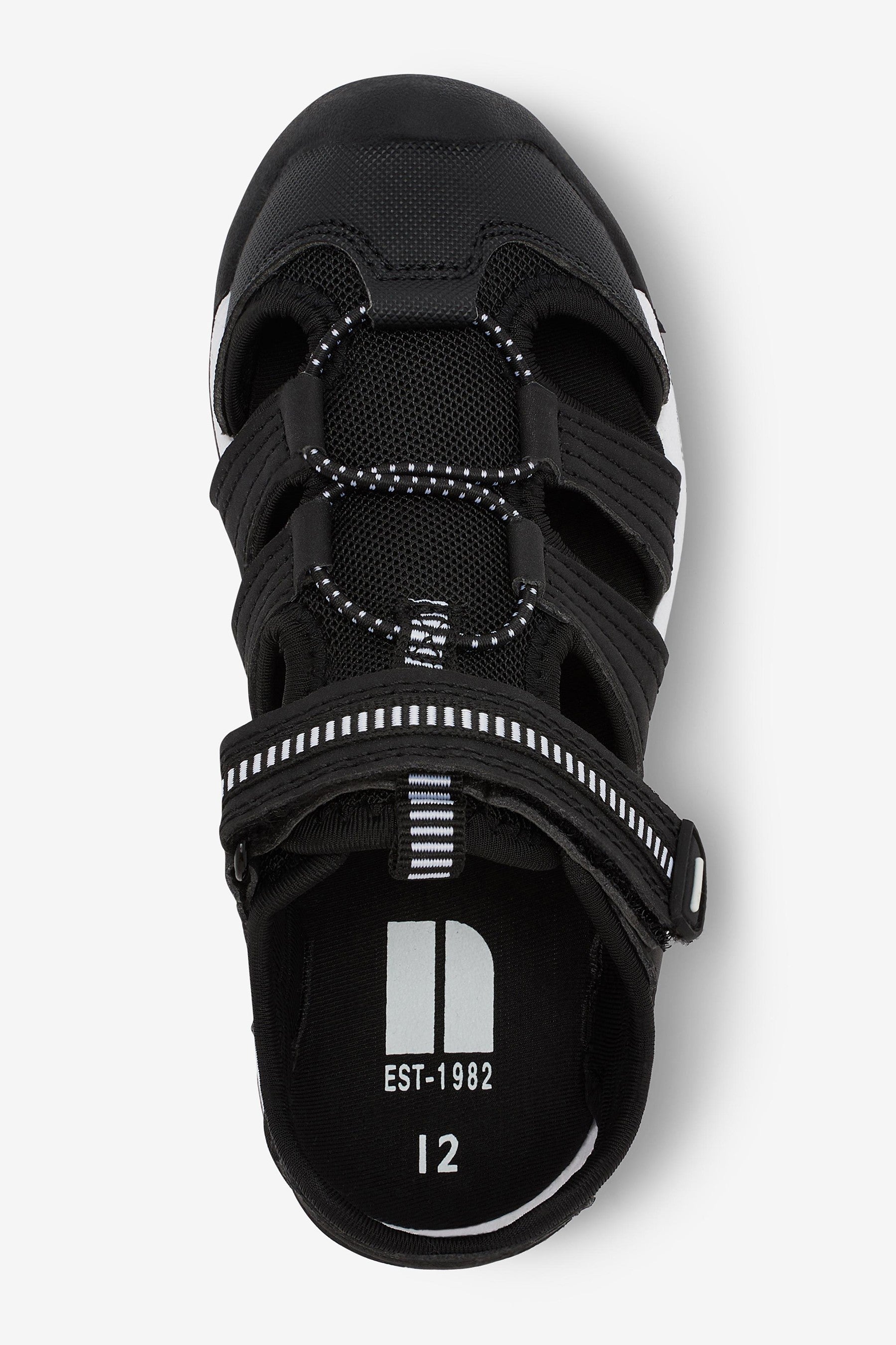 Black Sporty Trekker Sandals