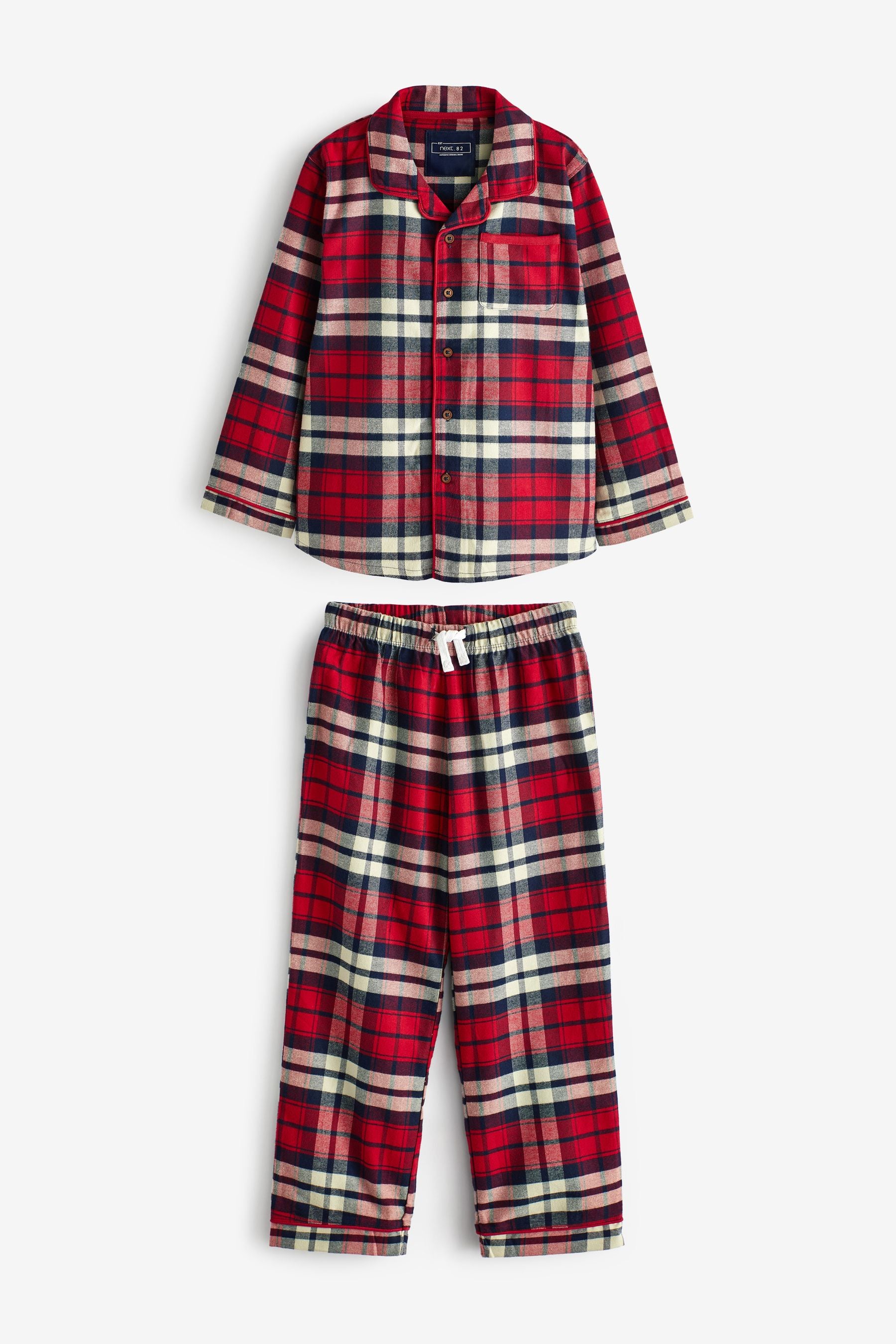 Red Kids Christmas Check Pyjamas (9mths-12yrs)