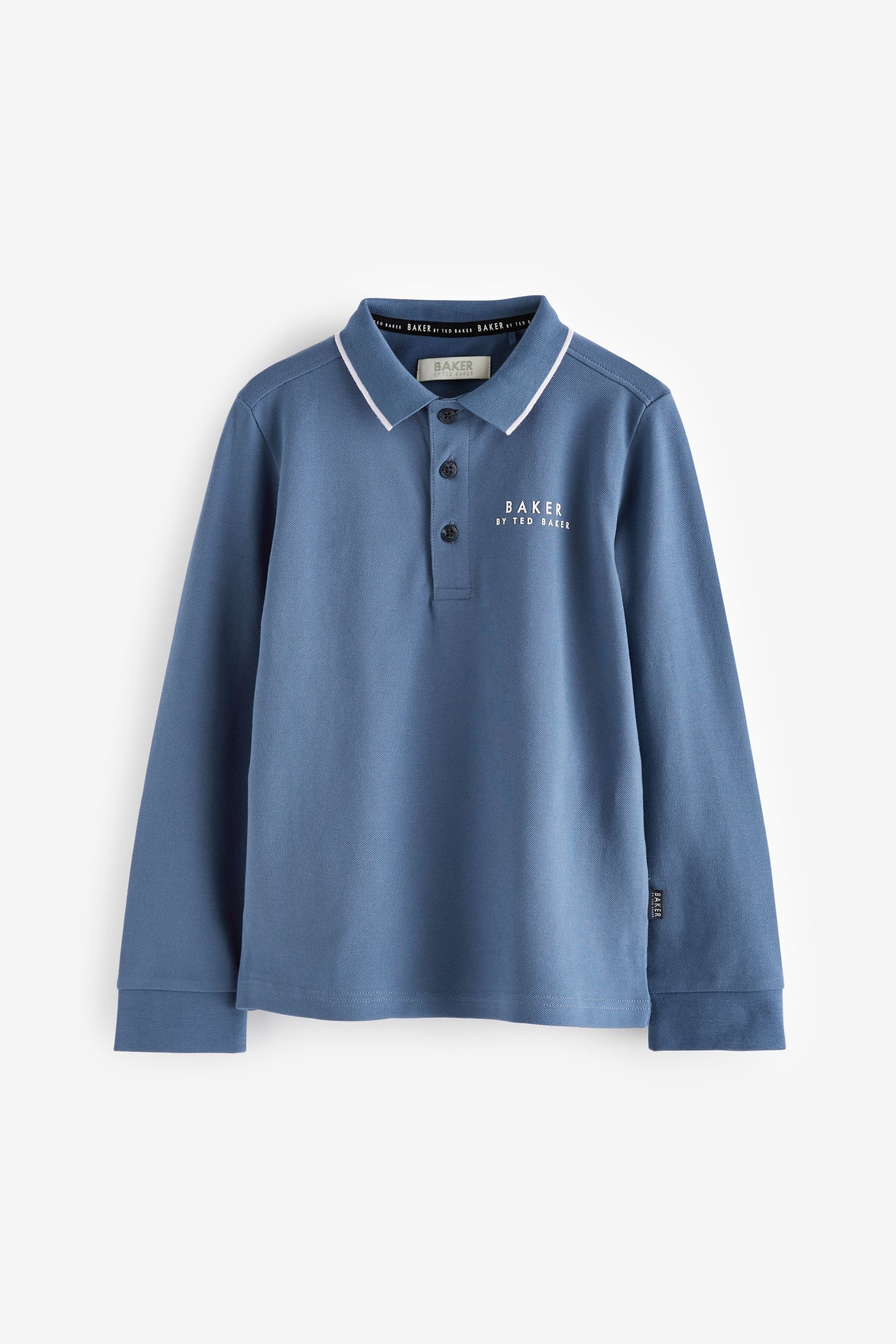 Blue Baker by Ted Baker Long Sleeve Polo Shirt