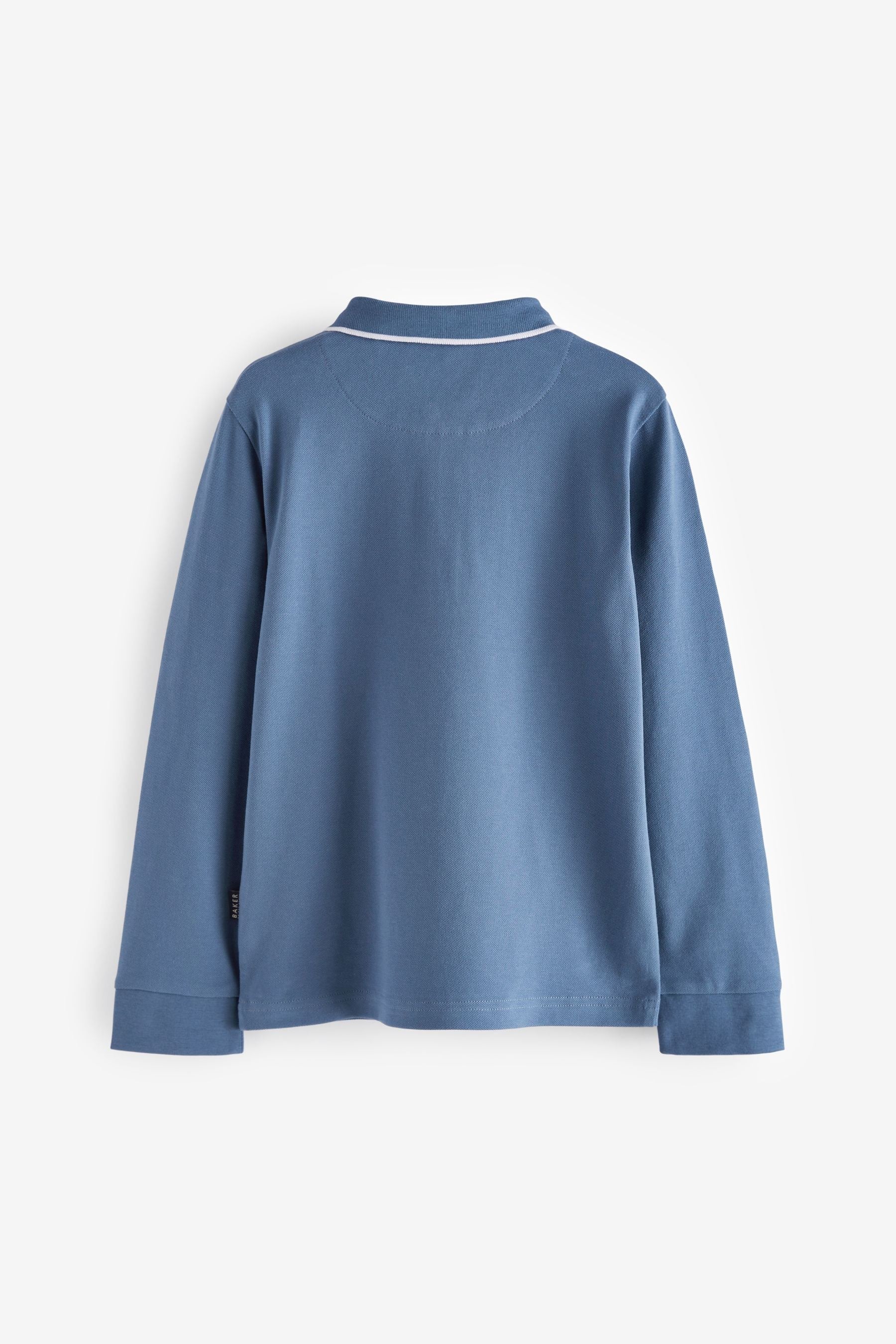 Blue Baker by Ted Baker Long Sleeve Polo Shirt