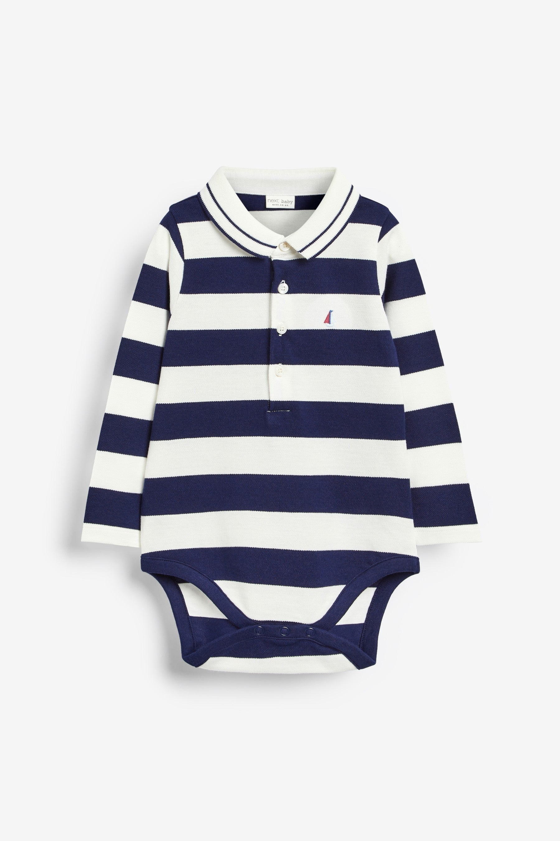 Navy/White 2 Pack Poloshirt Bodysuits