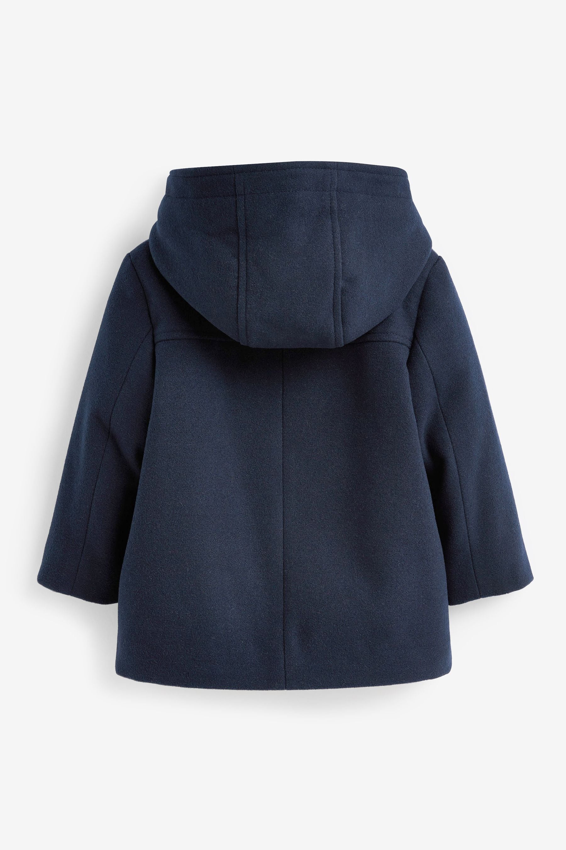 Navy Blue Teddy Fleece Lined Duffle Coat (3mths-7yrs)