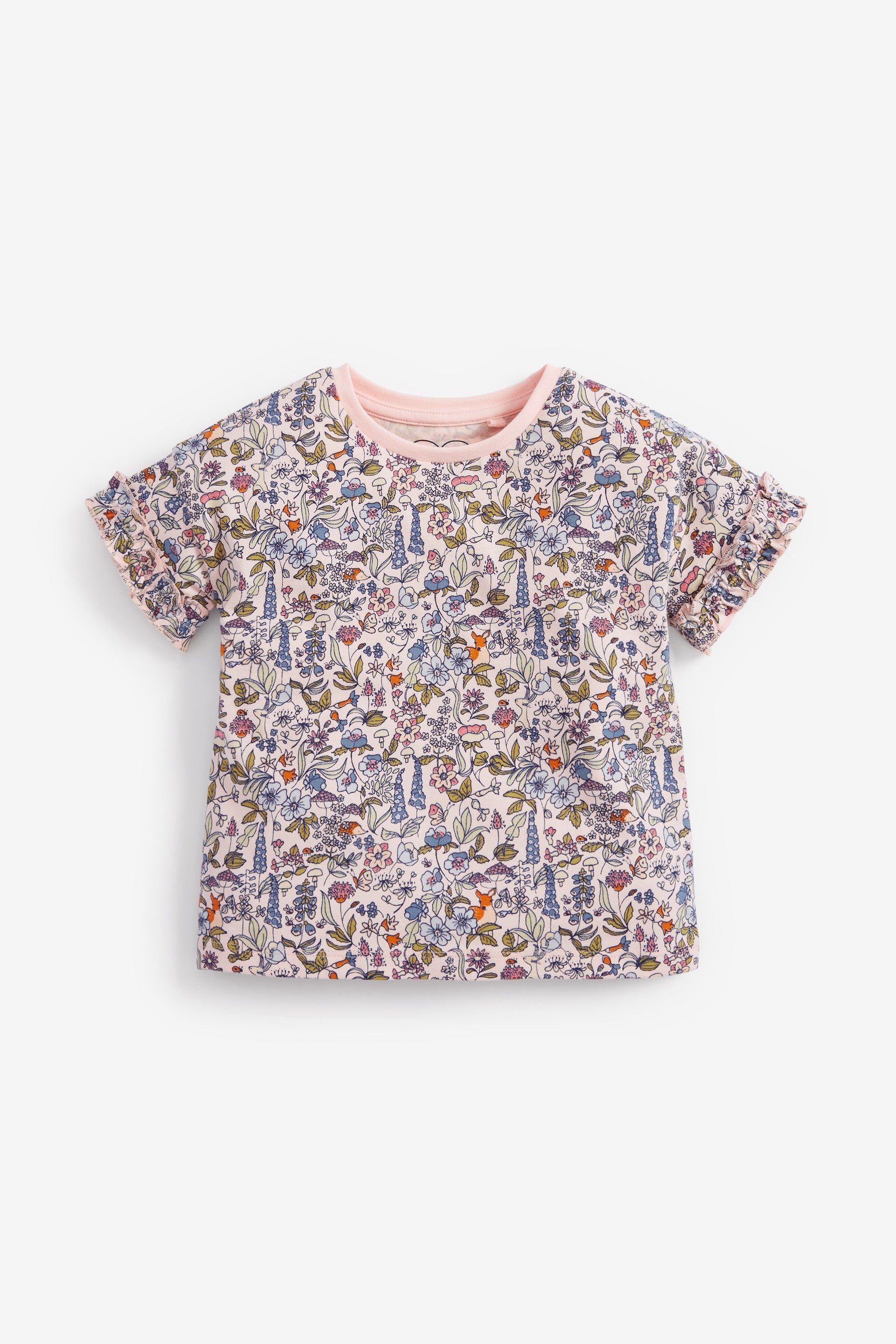 Floral 5 Pack Cotton T-Shirts (3mths-7yrs)