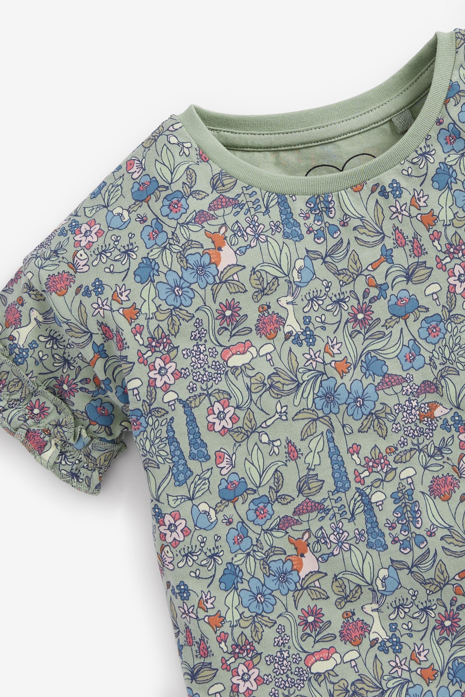 Floral 5 Pack Cotton T-Shirts (3mths-7yrs)